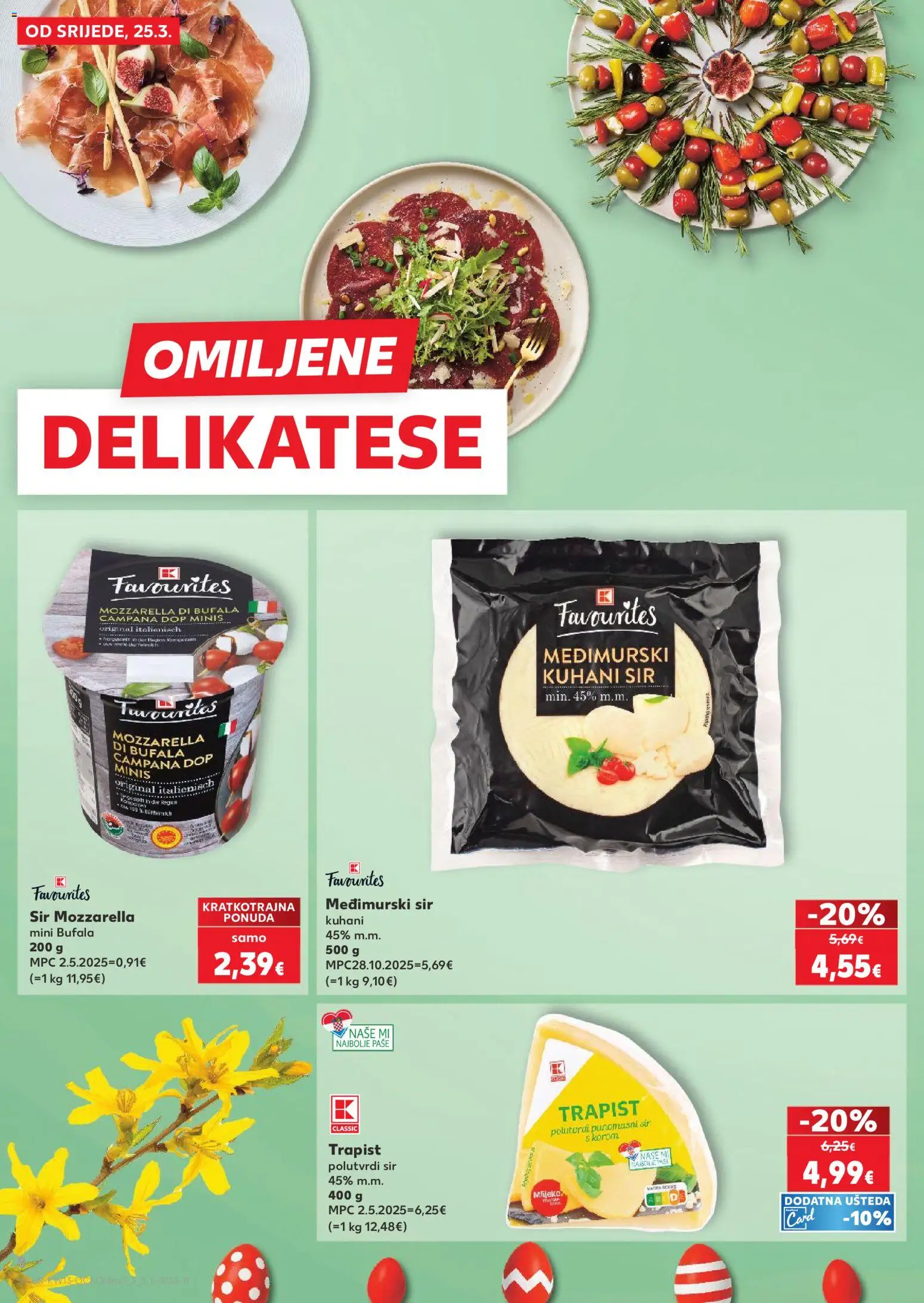 Kaufland HR akciós ujság - amely érvényes a következő dátumtól: 25.03.2026 | Oldal: 8 | Termékek: Mozzarella