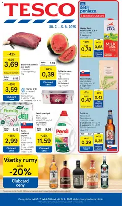 Tesco Hypermarket - leták - náhľad platný od 30.07.2025