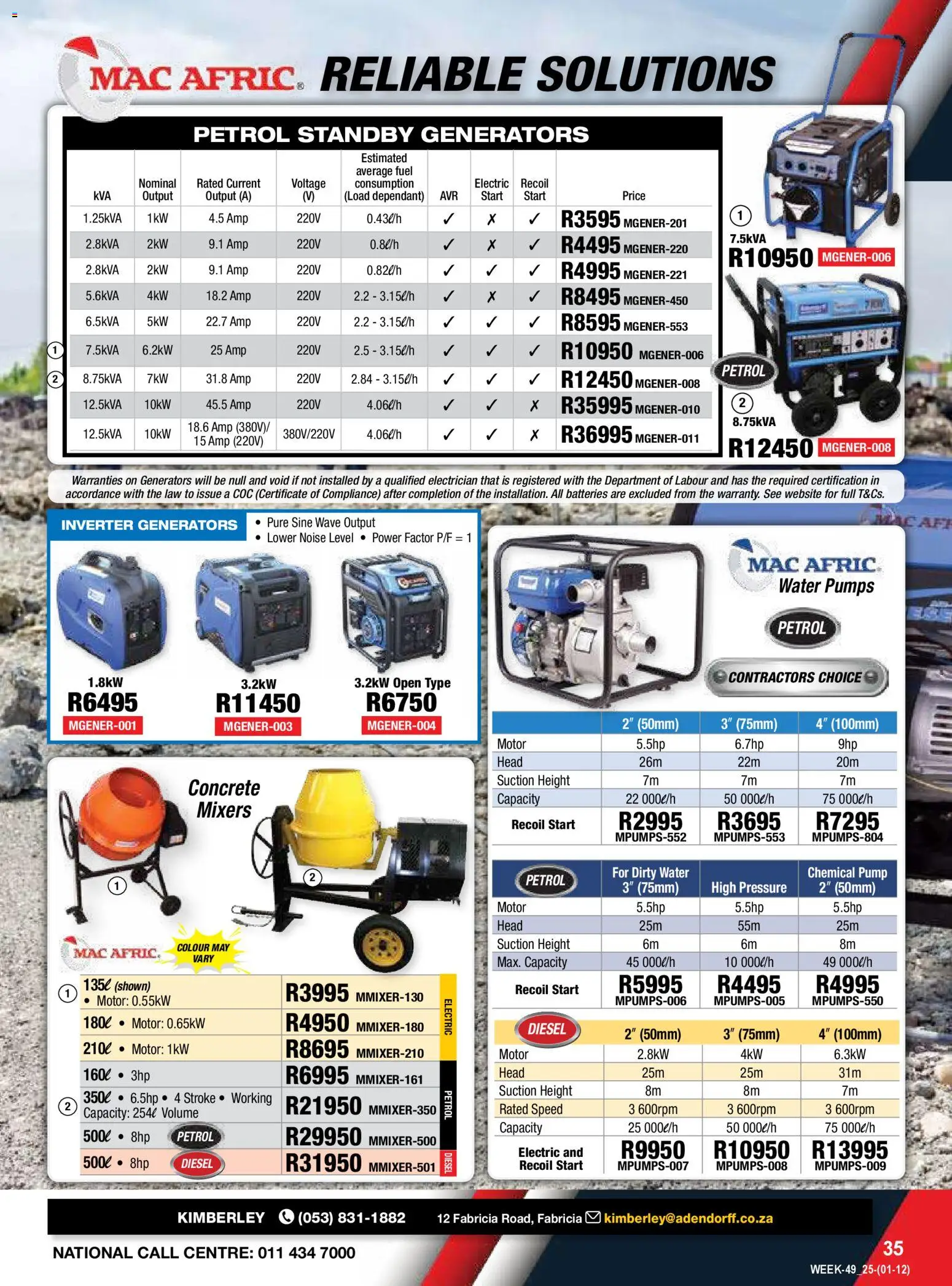 New Adendorff catalogue – valid from 01.12.2025 | Page: 37 | Products: Pumps, Water