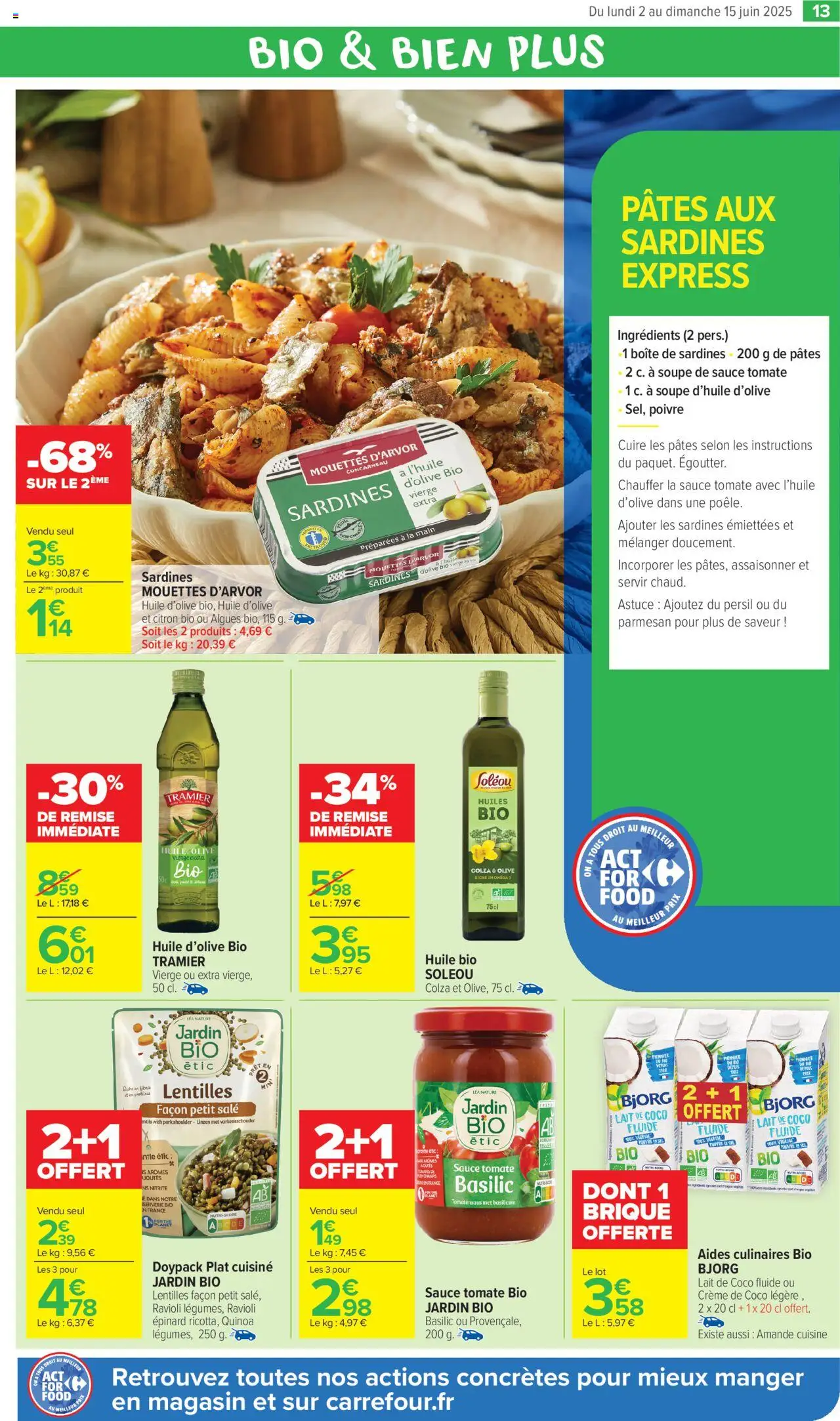 | Page: 15 | Produits: Amande, Sardines, Huile, Tomates