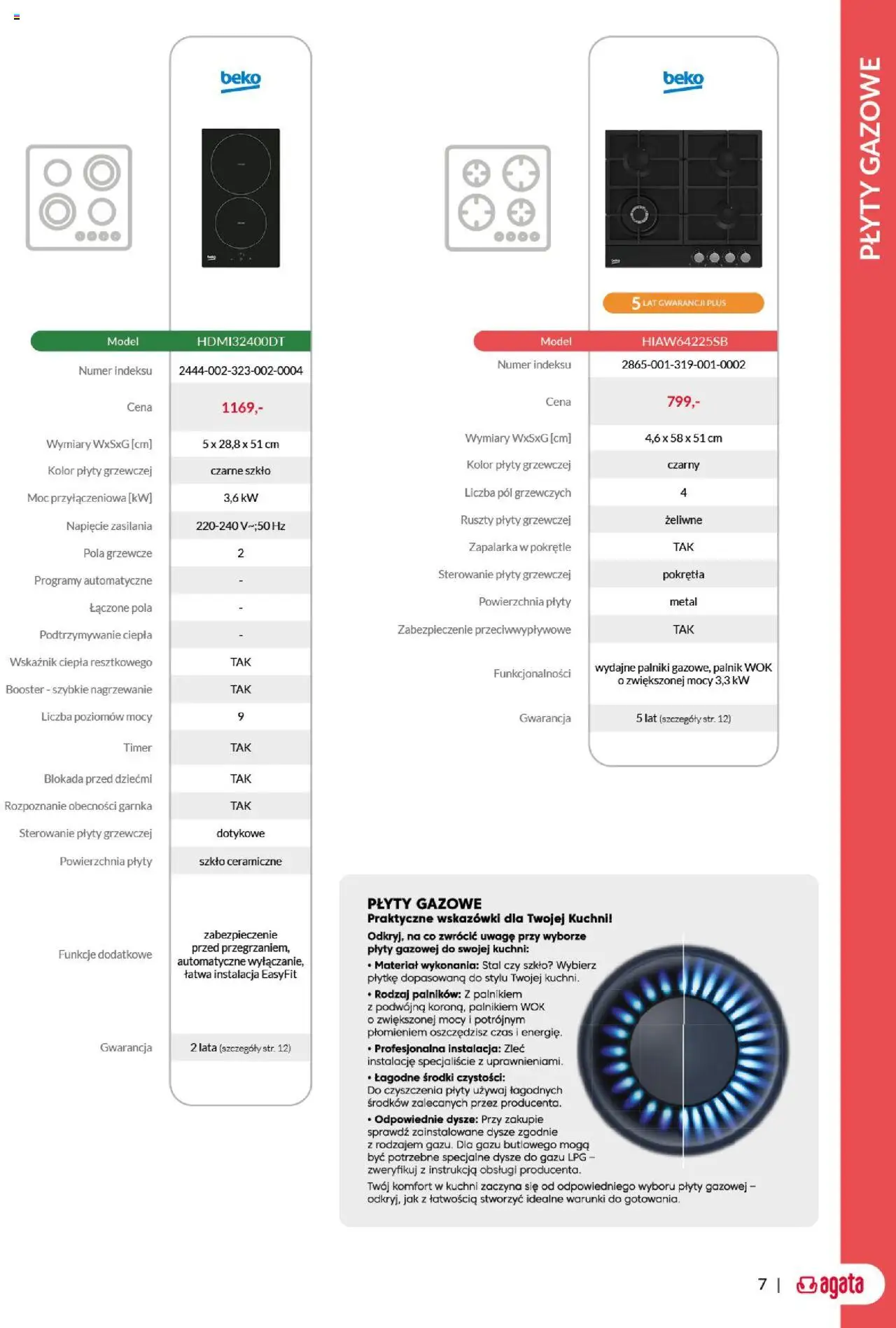 Salony Agata Gazetka - Beko AGD od 01.09.2025 | Strona: 7 | Produkty: Plyty