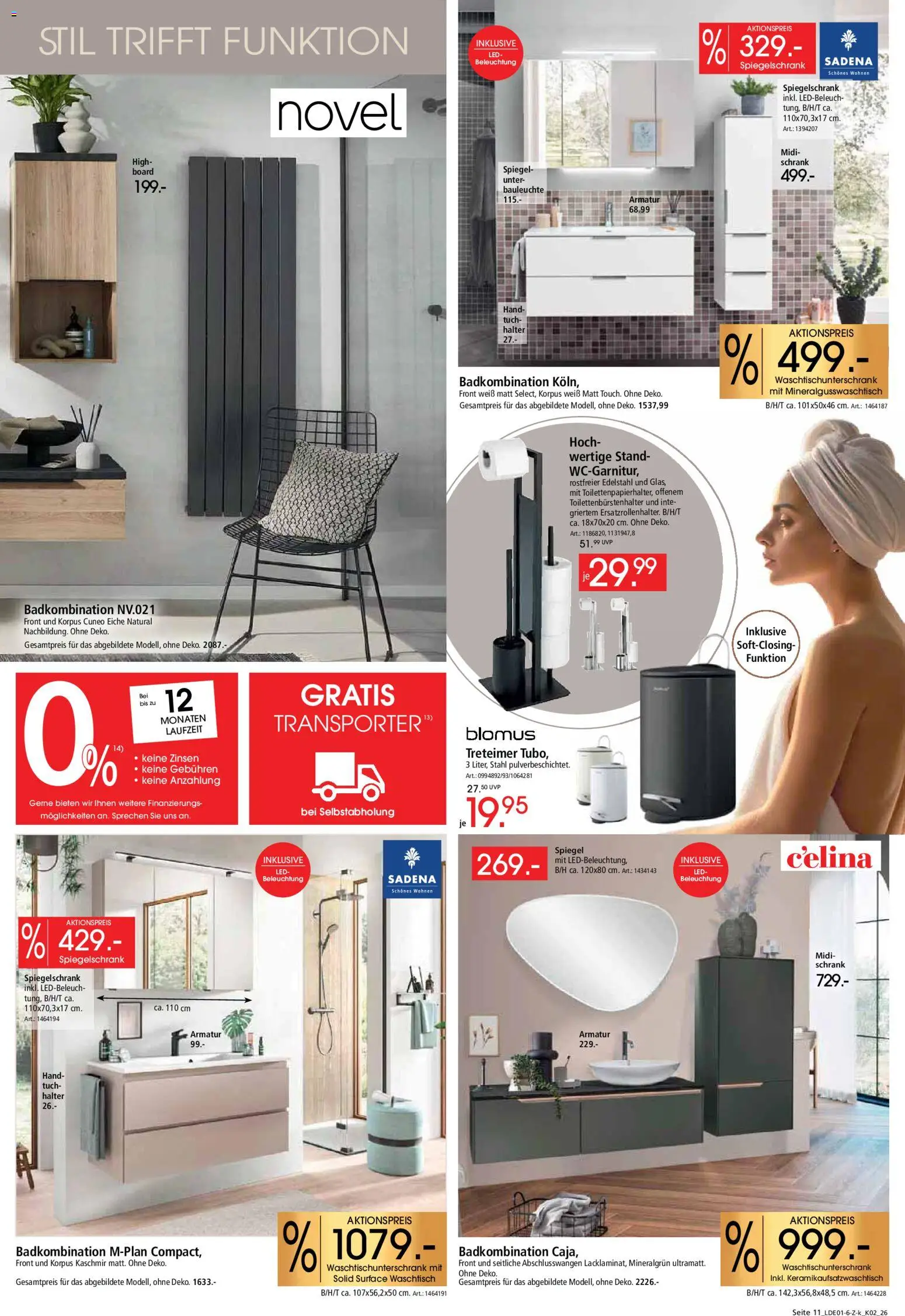 Zurbrüggen Küchen für Ihr Zuhause – gültig ab 17.01.2026 | Seite: 19 | Produkte: Schrank, Spiegel, Waschtisch, Spiegelschrank