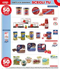 Volantino COOP del 11.09.2025 | Pagina: 2 | Prodotti: Olio, Carciofi, Data, Tonno