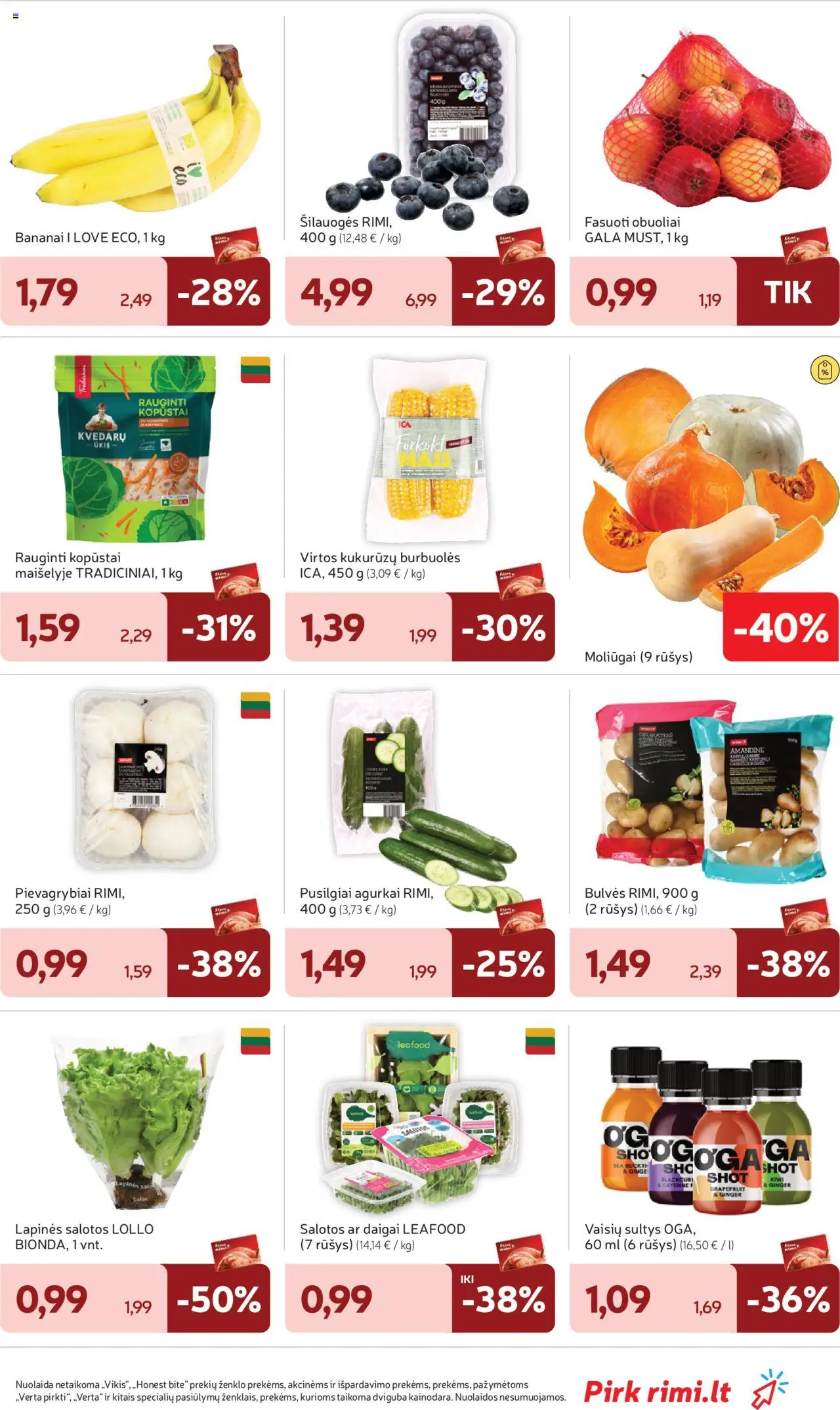 Rimi akcijos nuo 21.10.2025 | Puslapis: 7 | Prekių: Agurkai, Sultys, Obuoliai, Bananai