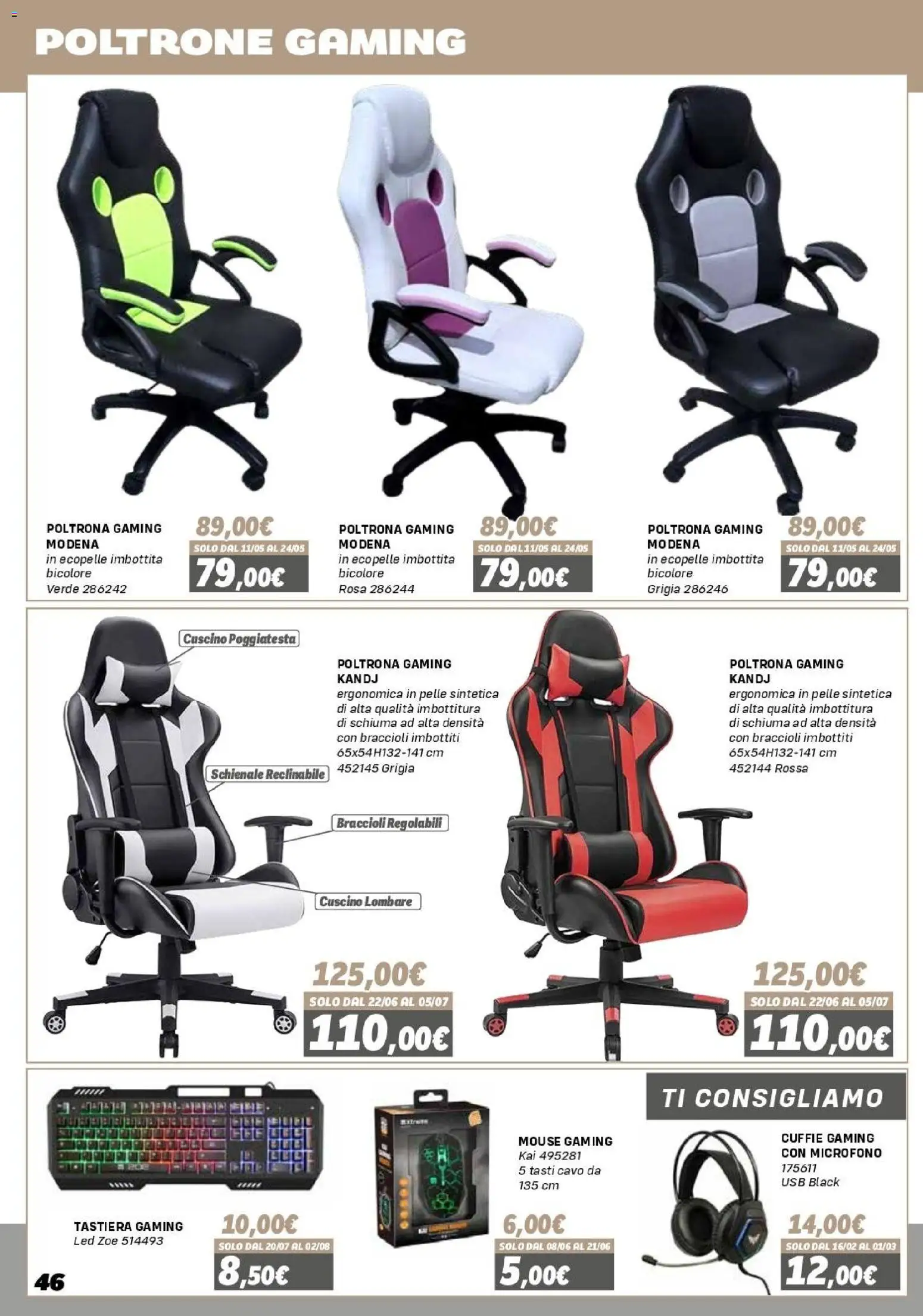 Volantino Orizzonte del 16.01.2026 | Pagina: 46 | Prodotti: Braccioli, Tastiera, Cavo, Cuscino