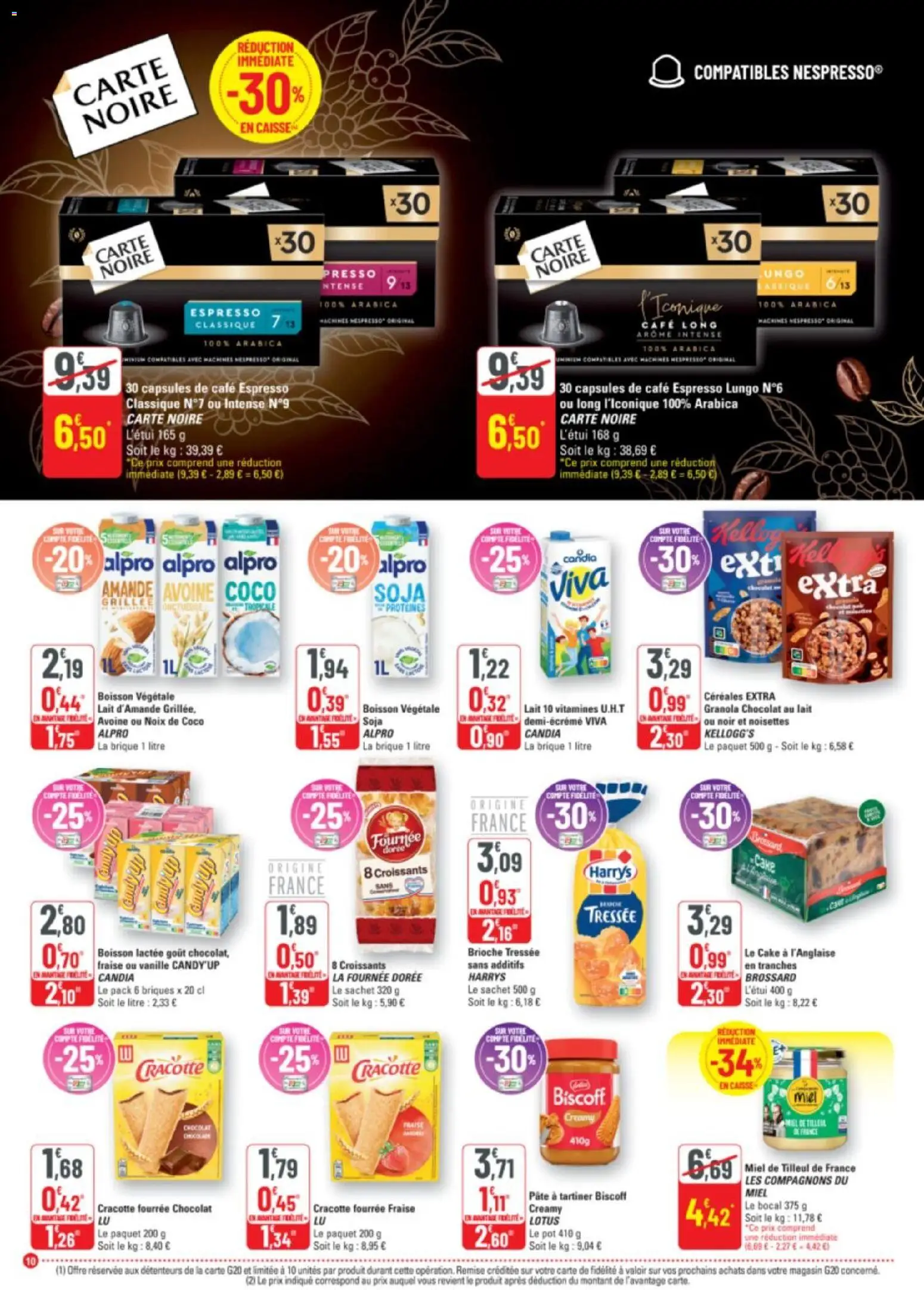 {H1} | Page: 10 | Produits: Amande, Lait d'amande, Noix, Granola