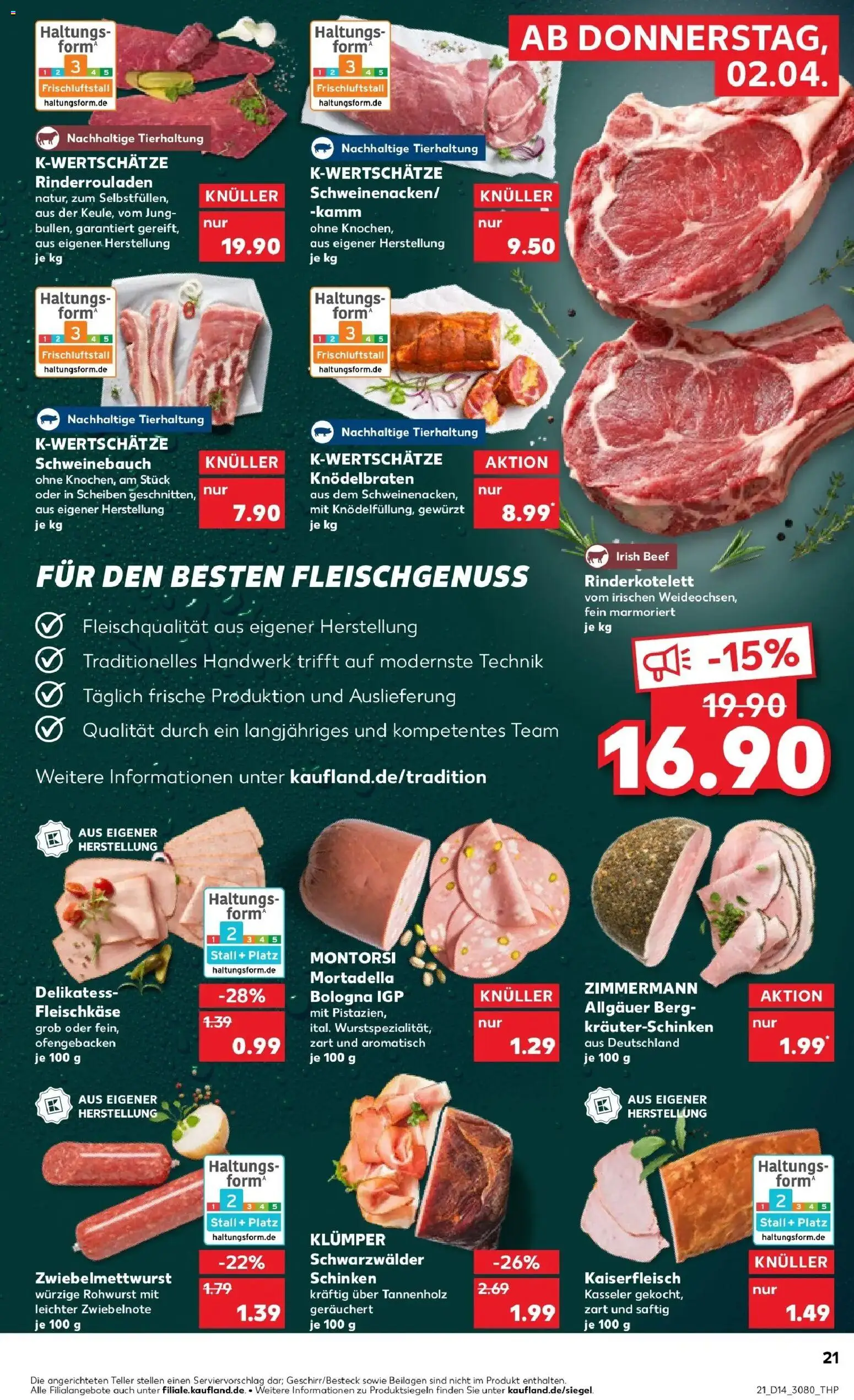 Kaufland Prospekt Ellwangen (Jagst)	 – gültig ab 30.03.2026 | Seite: 35 | Produkte: Rinderrouladen, Schweinebauch, Schinken