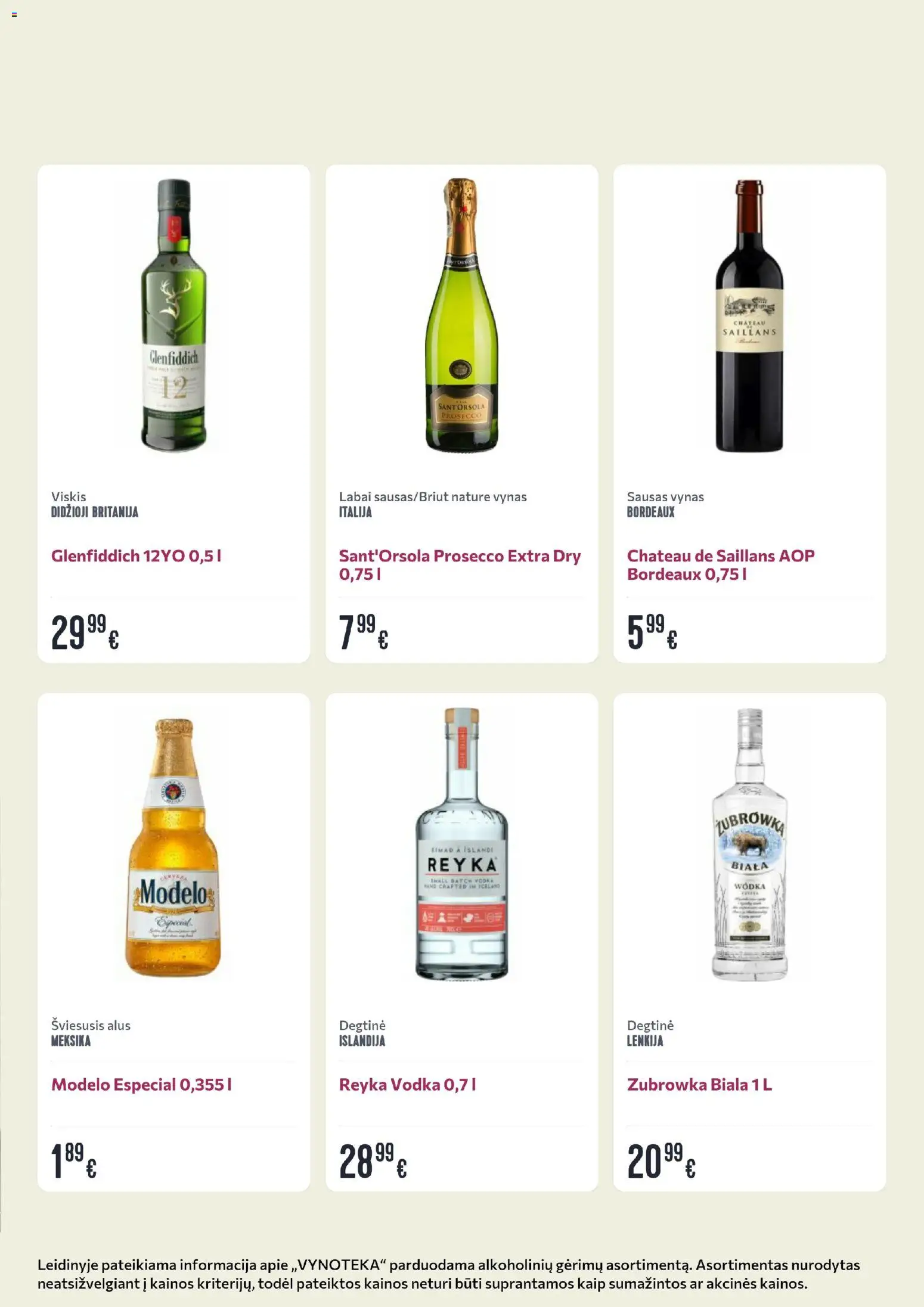 VYNOTEKA akcijos nuo 03.11.2025 | Puslapis: 2 | Prekių: Degtinė, Viskis, Vynas, Alus