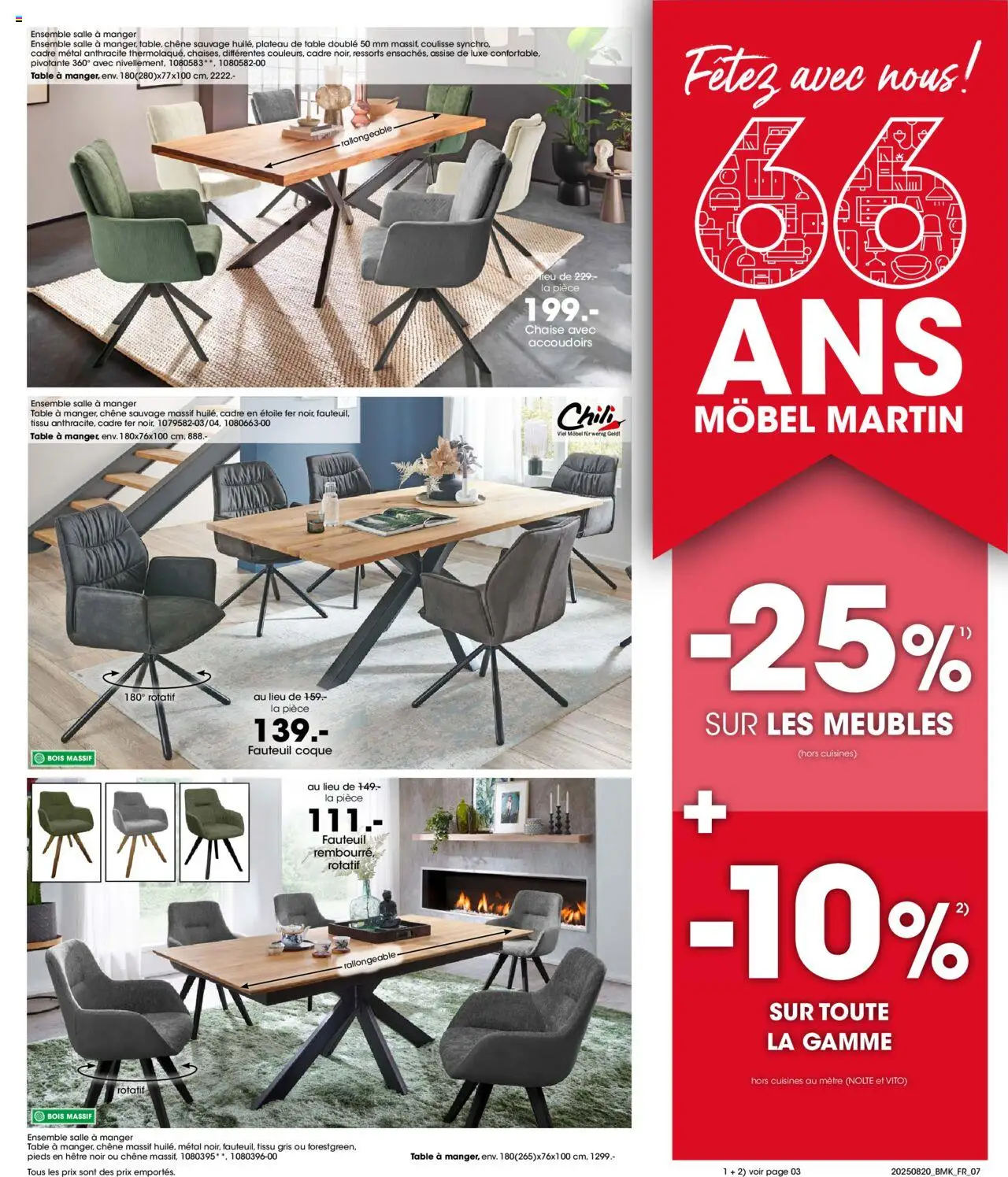  | Page: 7 | Produits: Mètre, Fauteuil, Table, Chaise