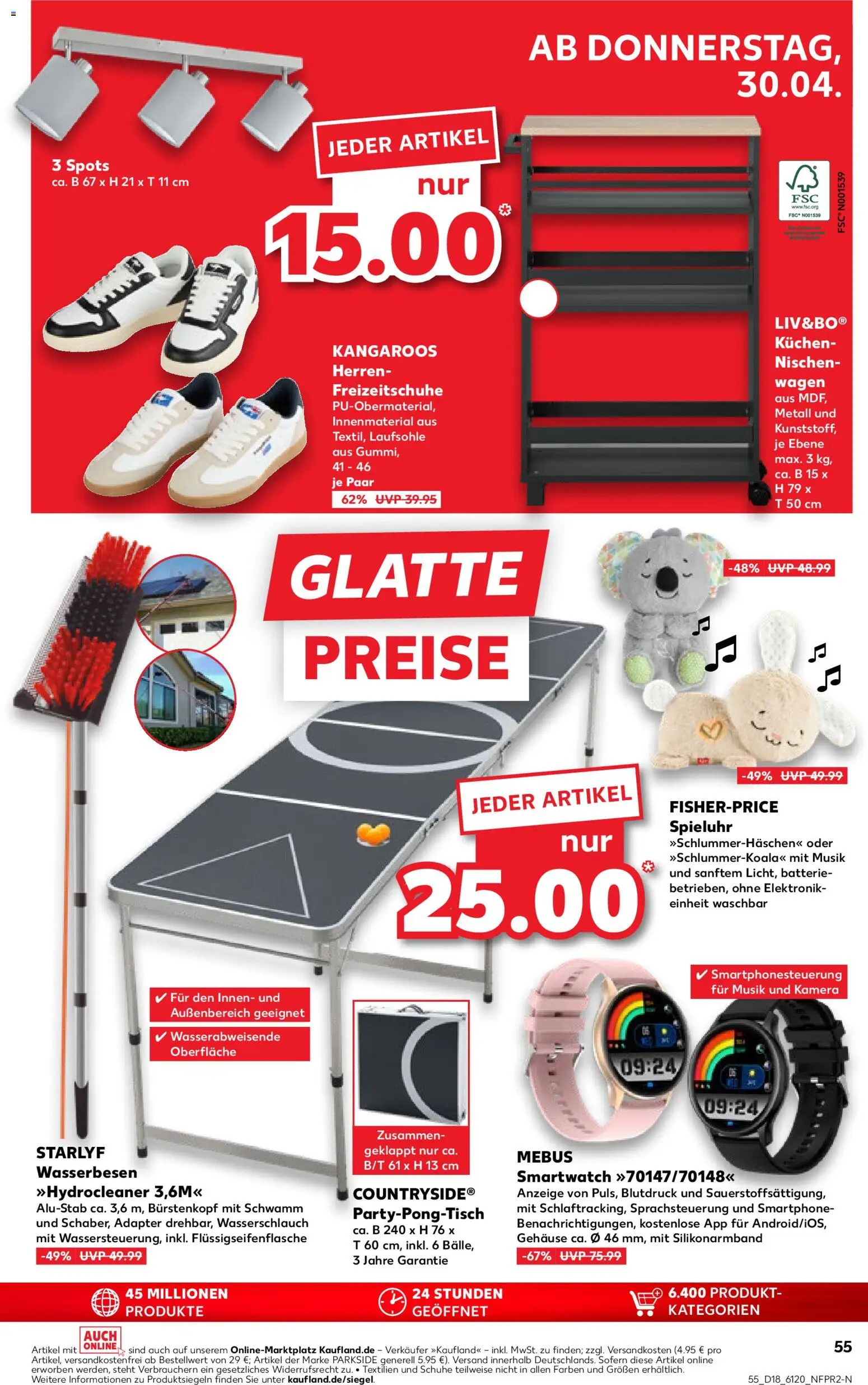 Kaufland Prospekt Bremen	 – gültig ab 30.04.2026 | Seite: 55 | Produkte: Adapter, Smartwatch, Batterie, Kuchen