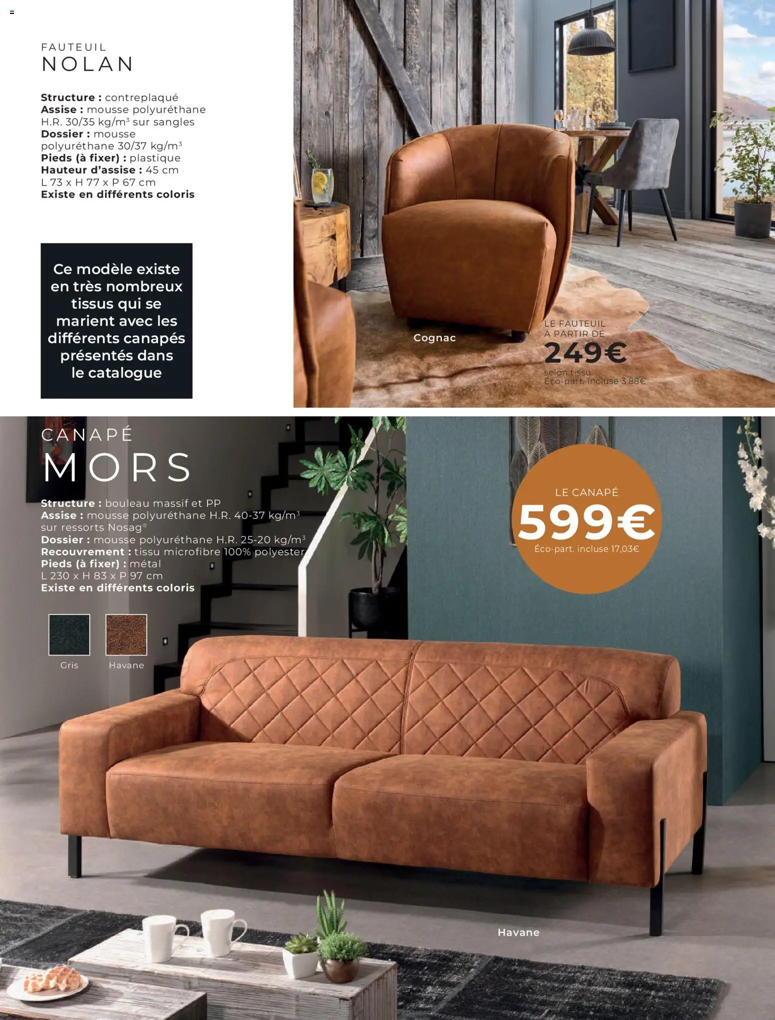 {H1} | Page: 5 | Produits: Mousse, Cognac, Canapé, Fauteuil
