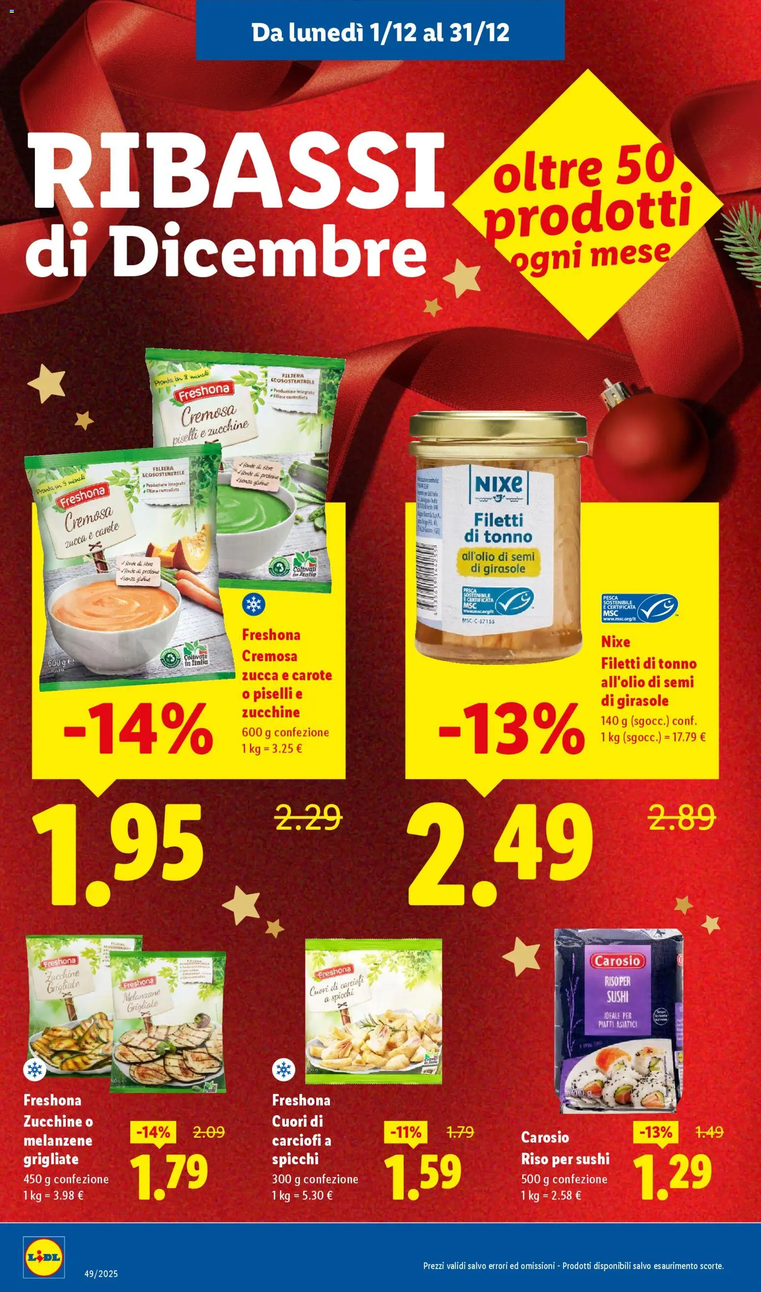 Volantino Lidl del 01.12.2025 | Pagina: 22 | Prodotti: Pesca, Carciofi, Zucca, Zucchine
