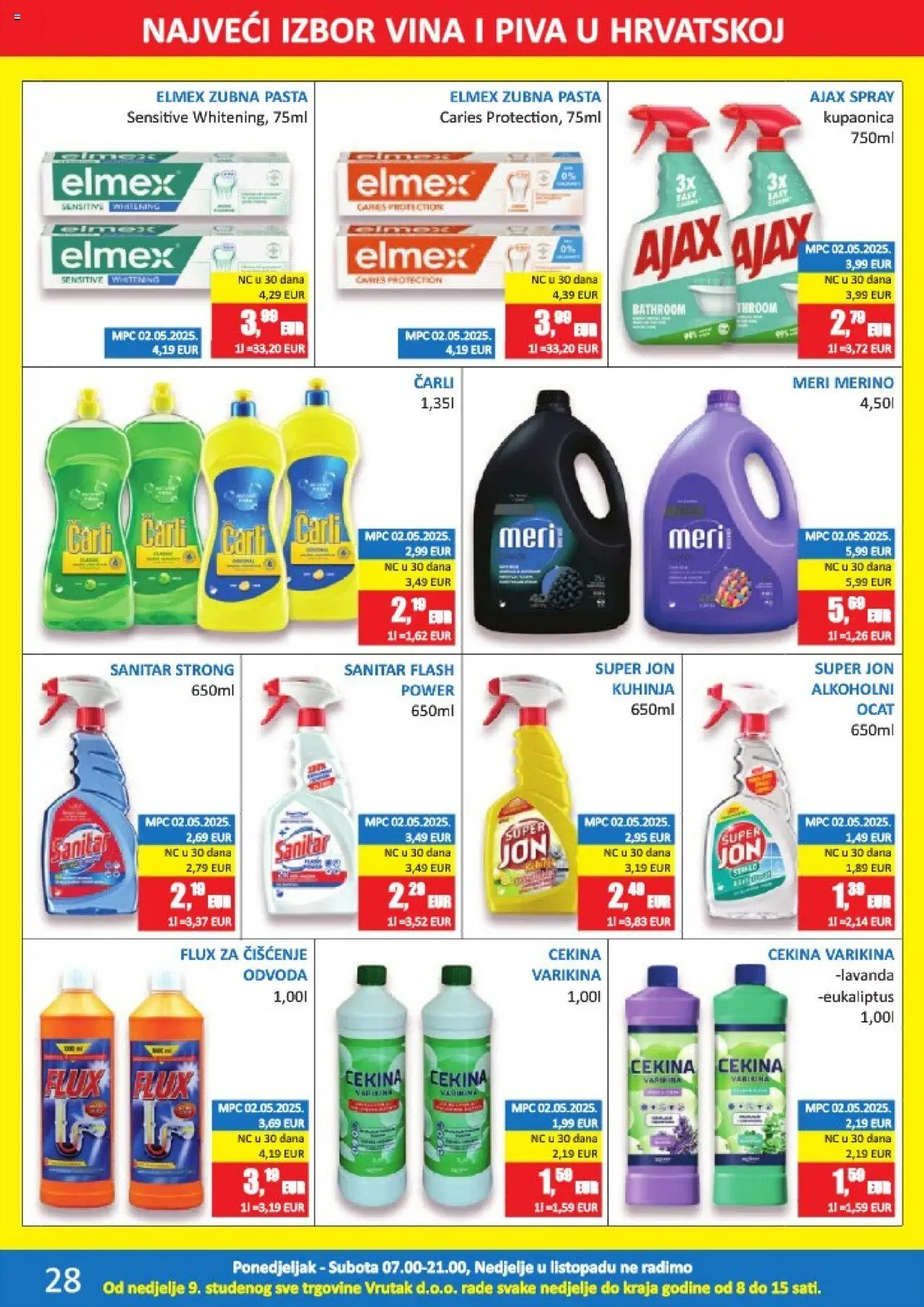 Vrutak katalog | vrijedi od 13.10.2025 | Stranica: 28 | Proizvodi: Kupaonica, Pasta, Ajax, Meri Merino