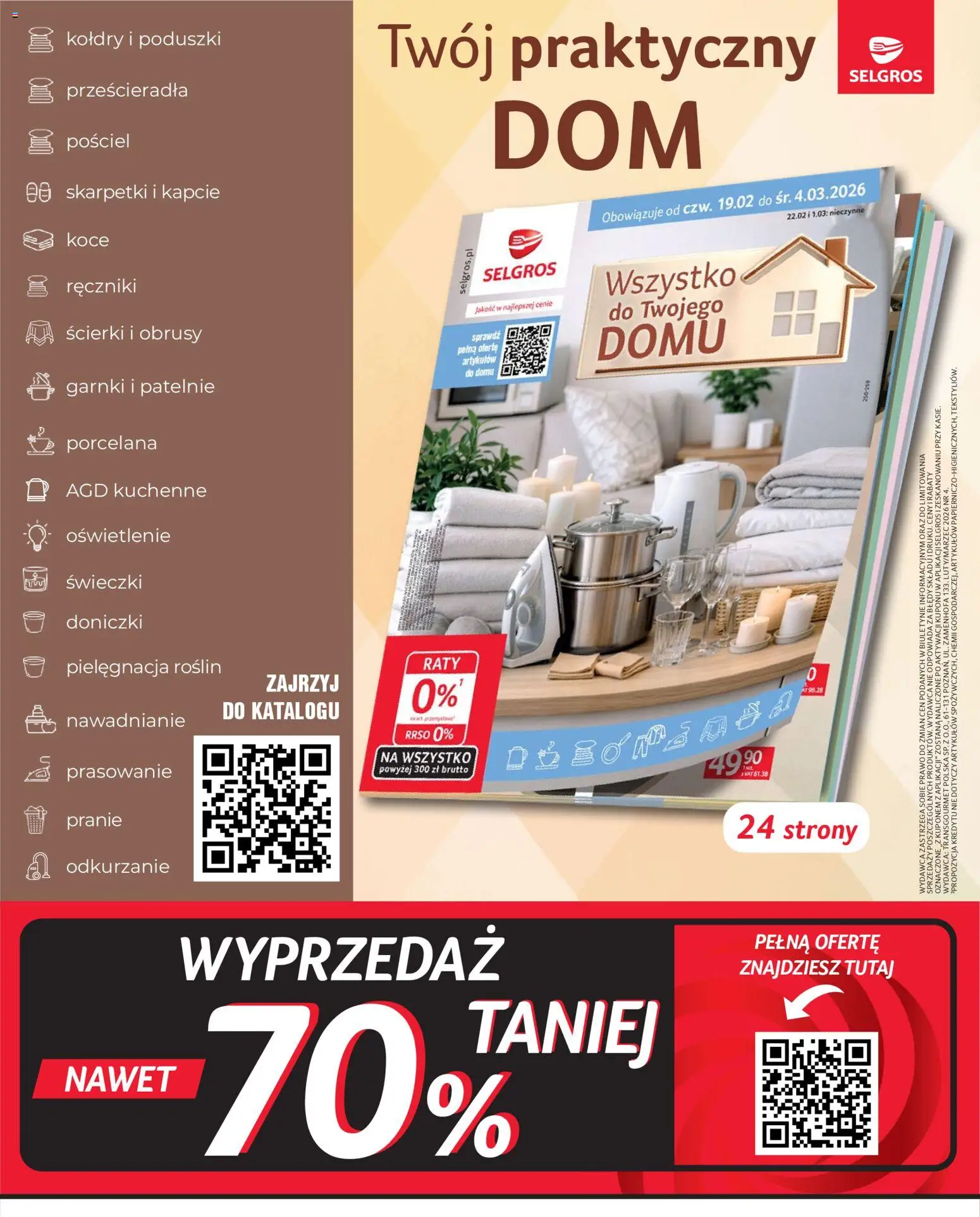 Selgros cash&carry Gazetka - Oferta przemysłowa od 19.02.2026 | Strona: 2 | Produkty: Pościel, Patelnie, Doniczki, Garnki
