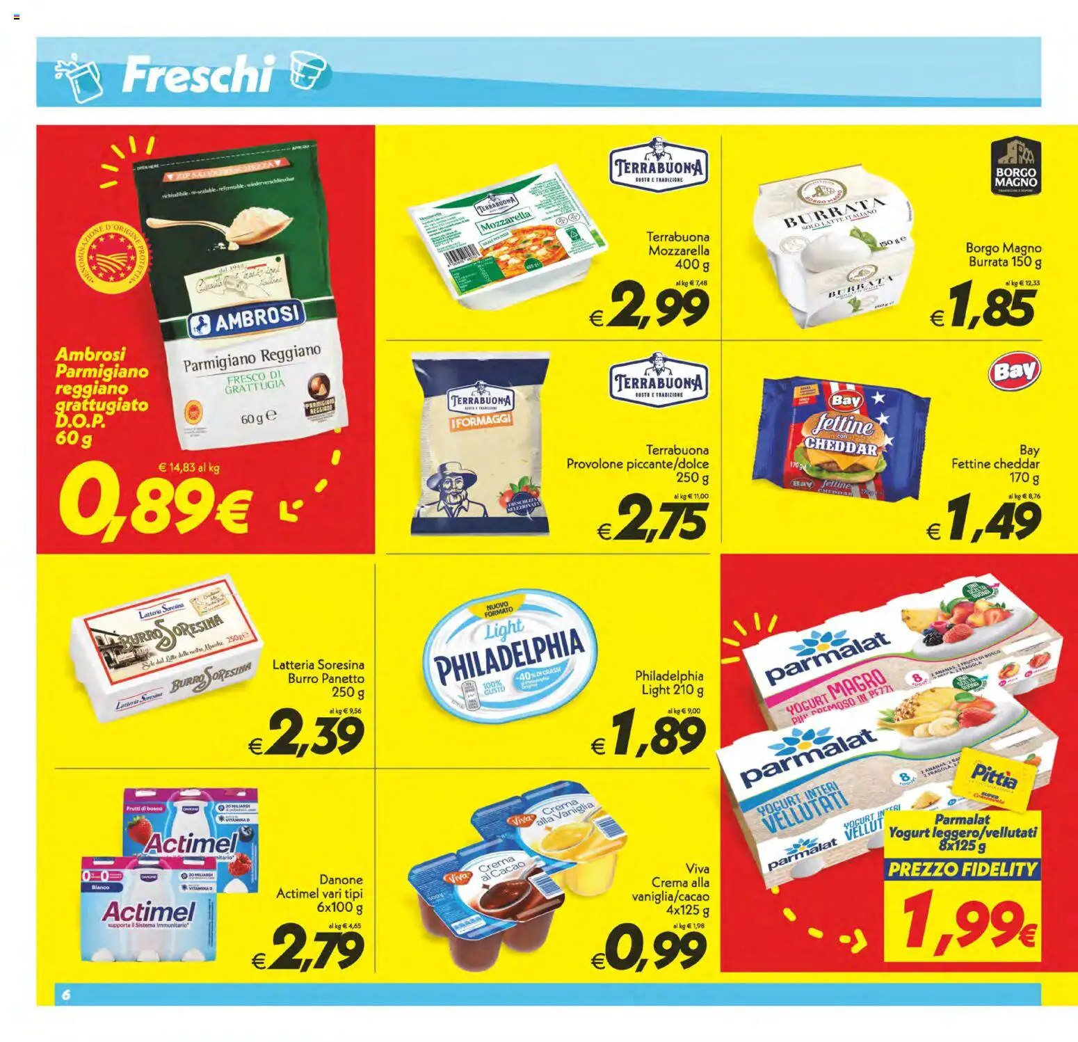 Volantino SuperConveniente del 06.03.2026 | Pagina: 6 | Prodotti: Latte, Burro, Parmigiano reggiano, Parmigiano