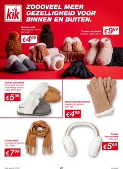 KiK - Folder - Voorbeeld van een folder van KiK, geldig van 06.10.2025 | Pagina: 22 | Producten: Schoenen, Sjaal, Handschoenen