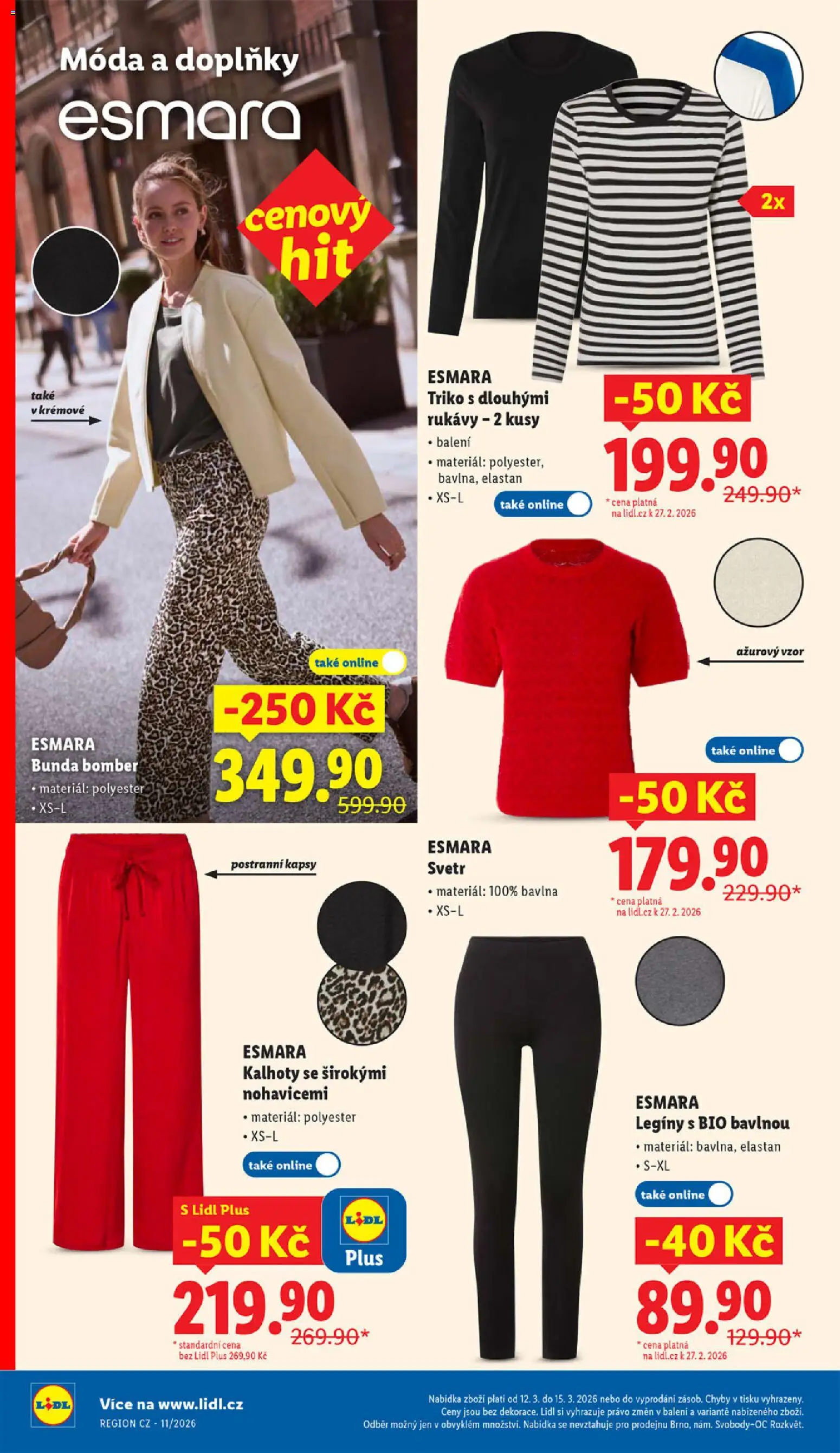 Lidl leták od 12.03.2026 | Strana: 38 | Produkty: Svetr, Bunda, Kalhoty, Legíny
