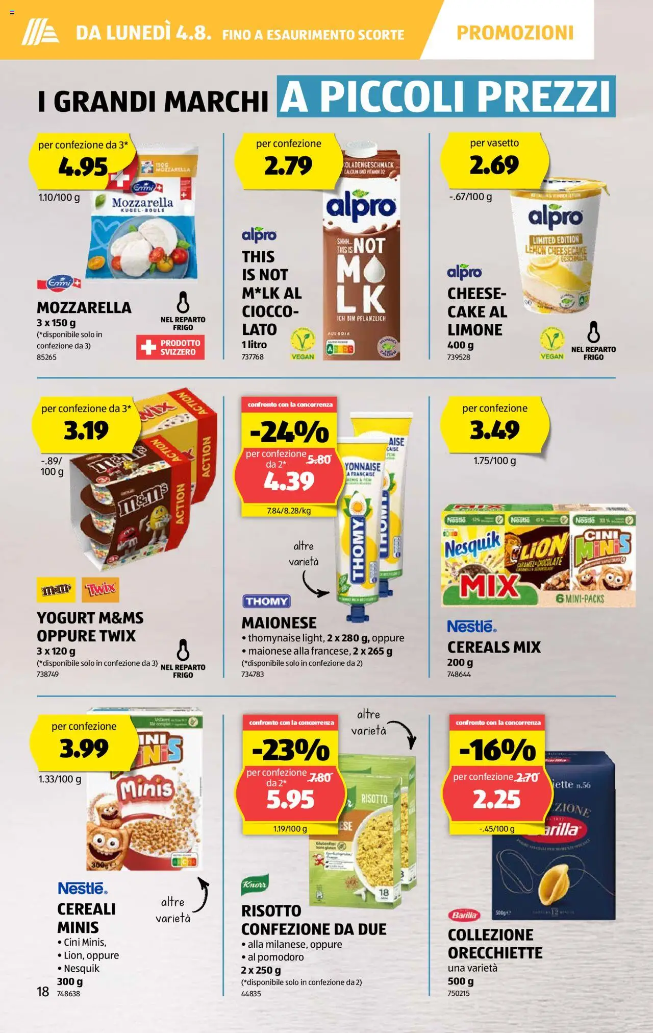 Aldi Volantino ab 31.07.2025 | Seite: 19 | Produkte: Barilla, Twix