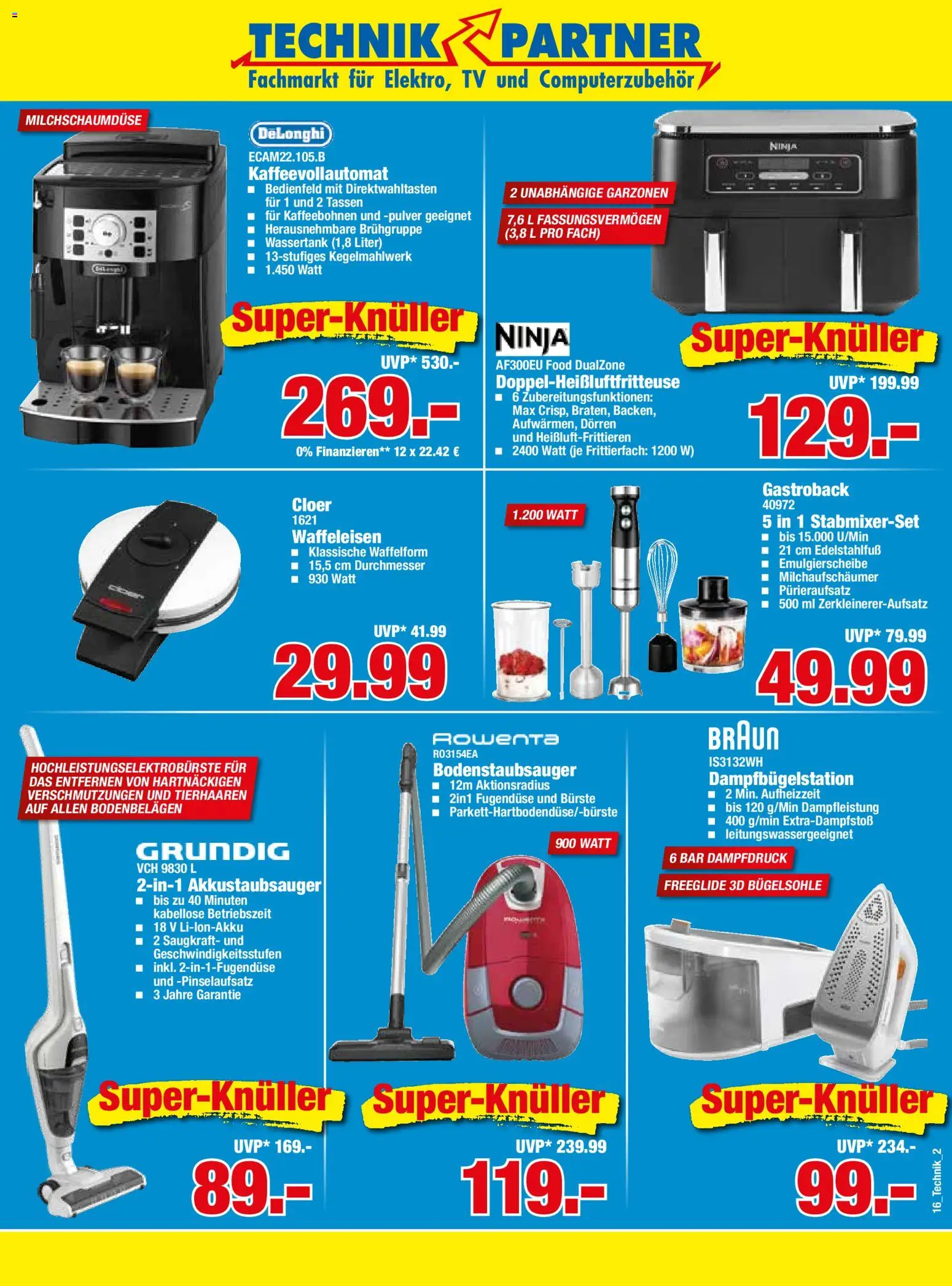 HERKULES Technik Partner – gültig ab 13.04.2026 | Seite: 2 | Produkte: Bürste, Kaffeevollautomat, Waffeleisen, TV