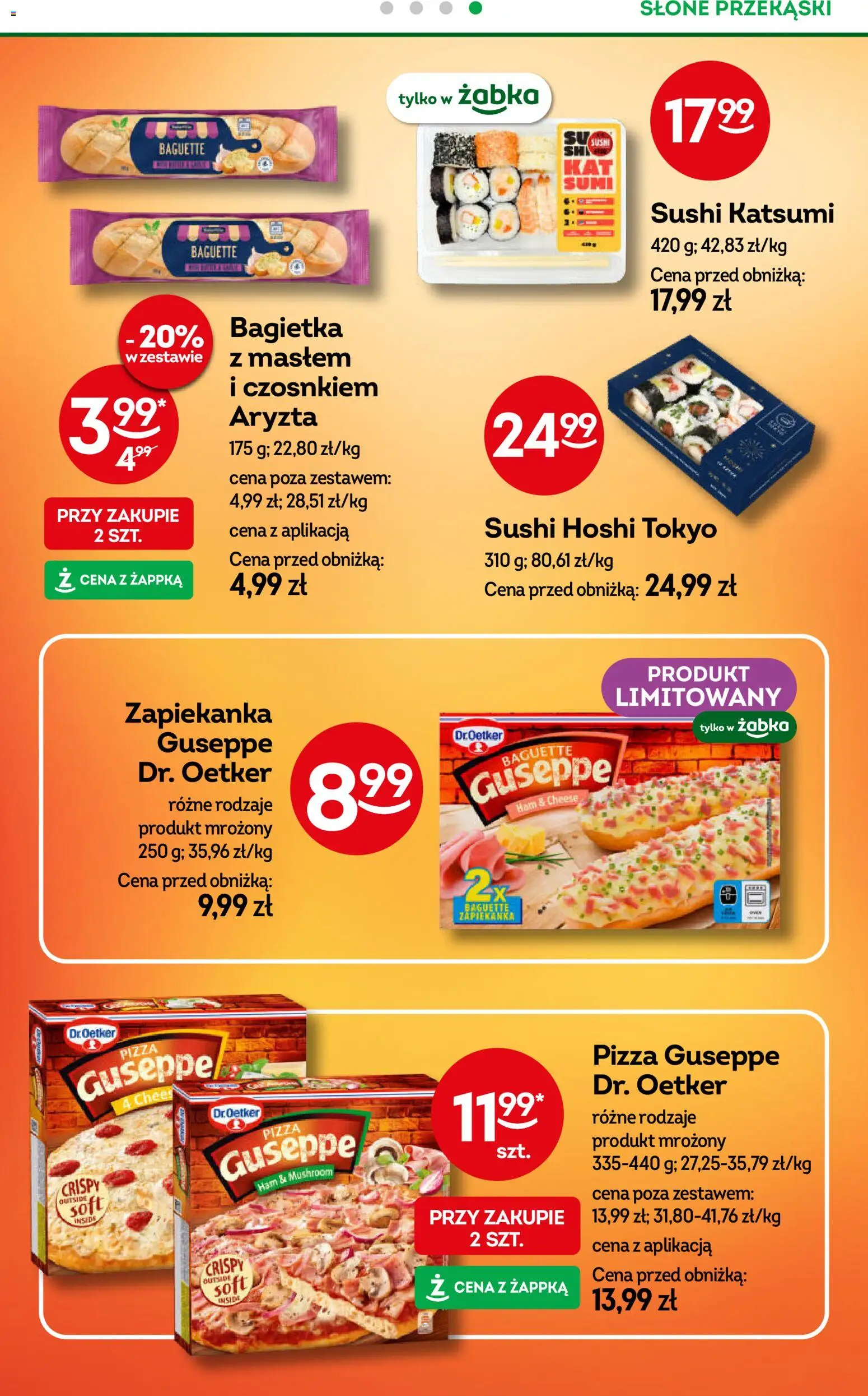 Żabka Gazetka od 30.12.2025 | Strona: 15 | Produkty: Zapiekanka, Bagietka, Sushi, Pizza