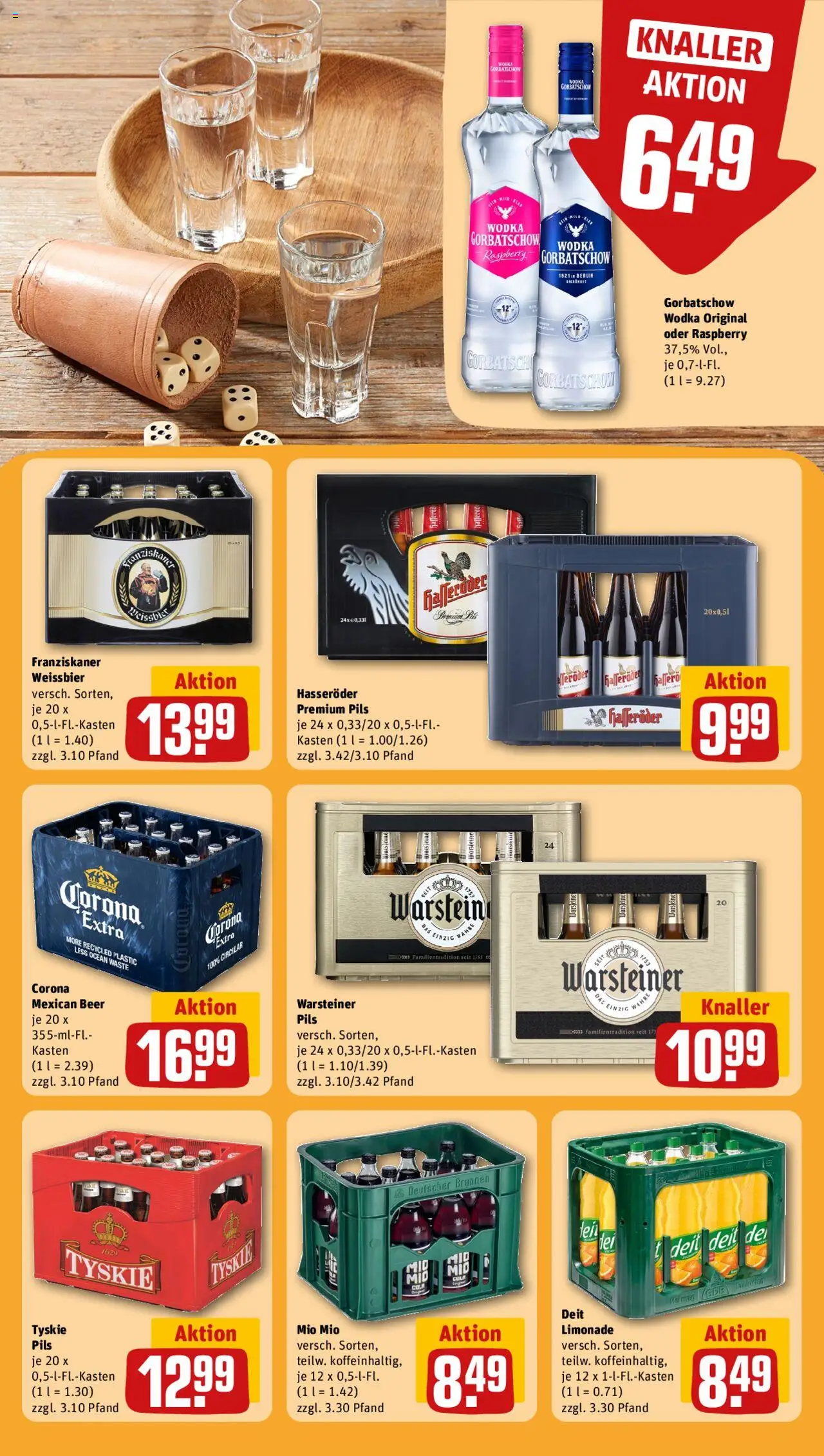 Rewe Prospekt 	 - gültig ab dem 16.06.2025 | Seite: 21 | Produkte: Weißbier, Limonade, Wodka gorbatschow, Hasseröder