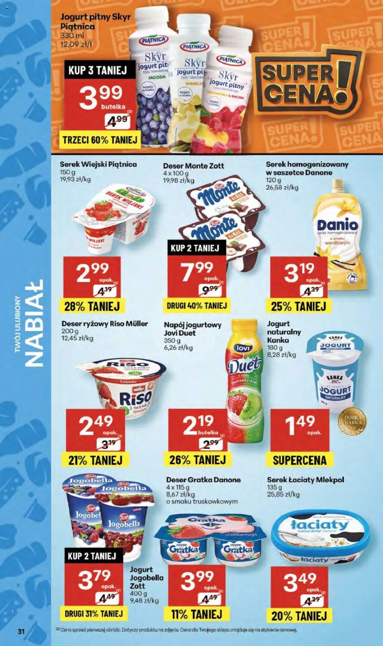 Delikatesy Centrum Gazetka - Sklepy Własne od 16.10.2025 | Strona: 31 | Produkty: Malina, Jogurt naturalny, Serek wiejski, Skyr piątnica