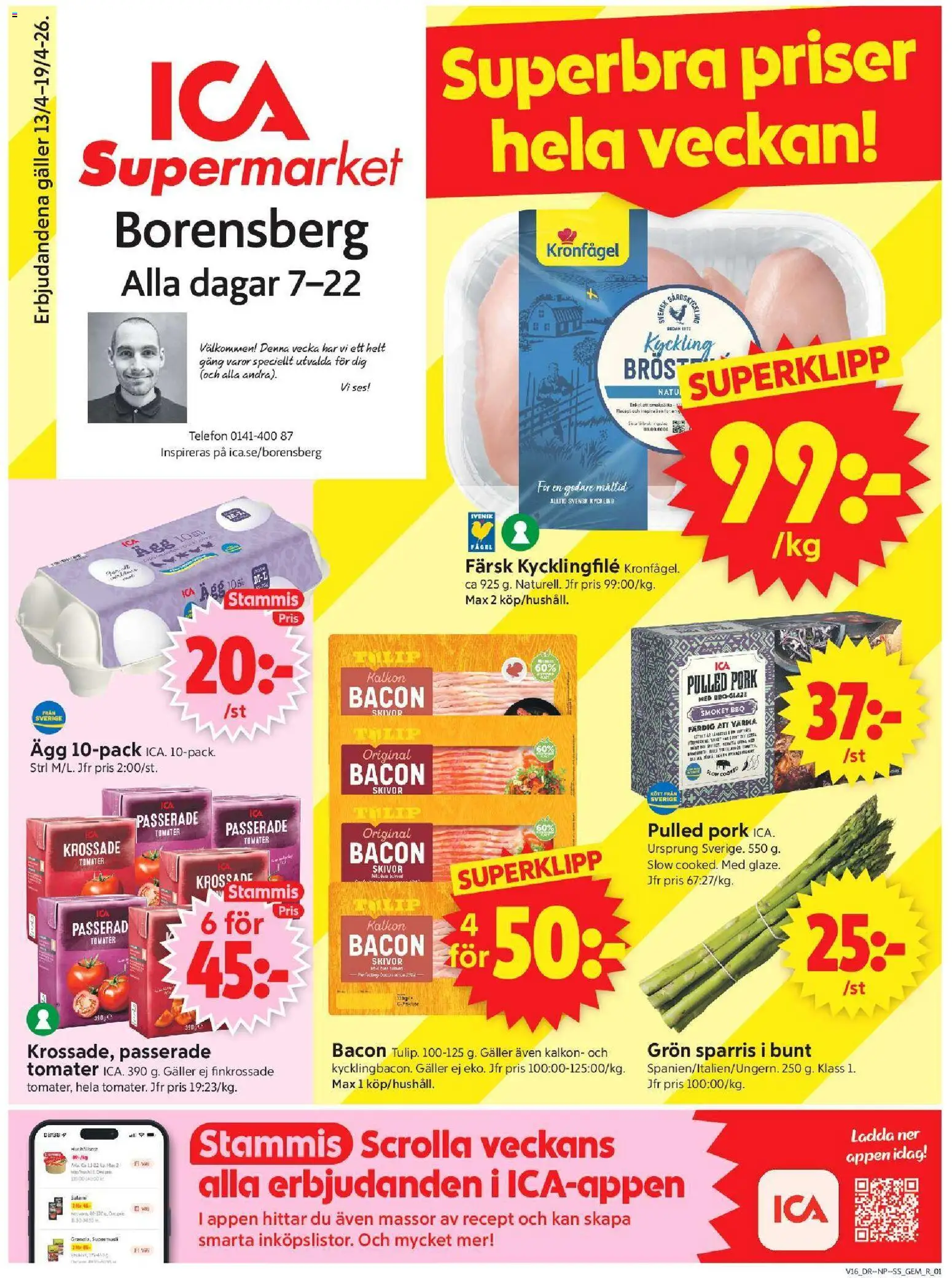 ICA Supermarket reklamblad aktuell från 13.04.2026 | Sida: 1