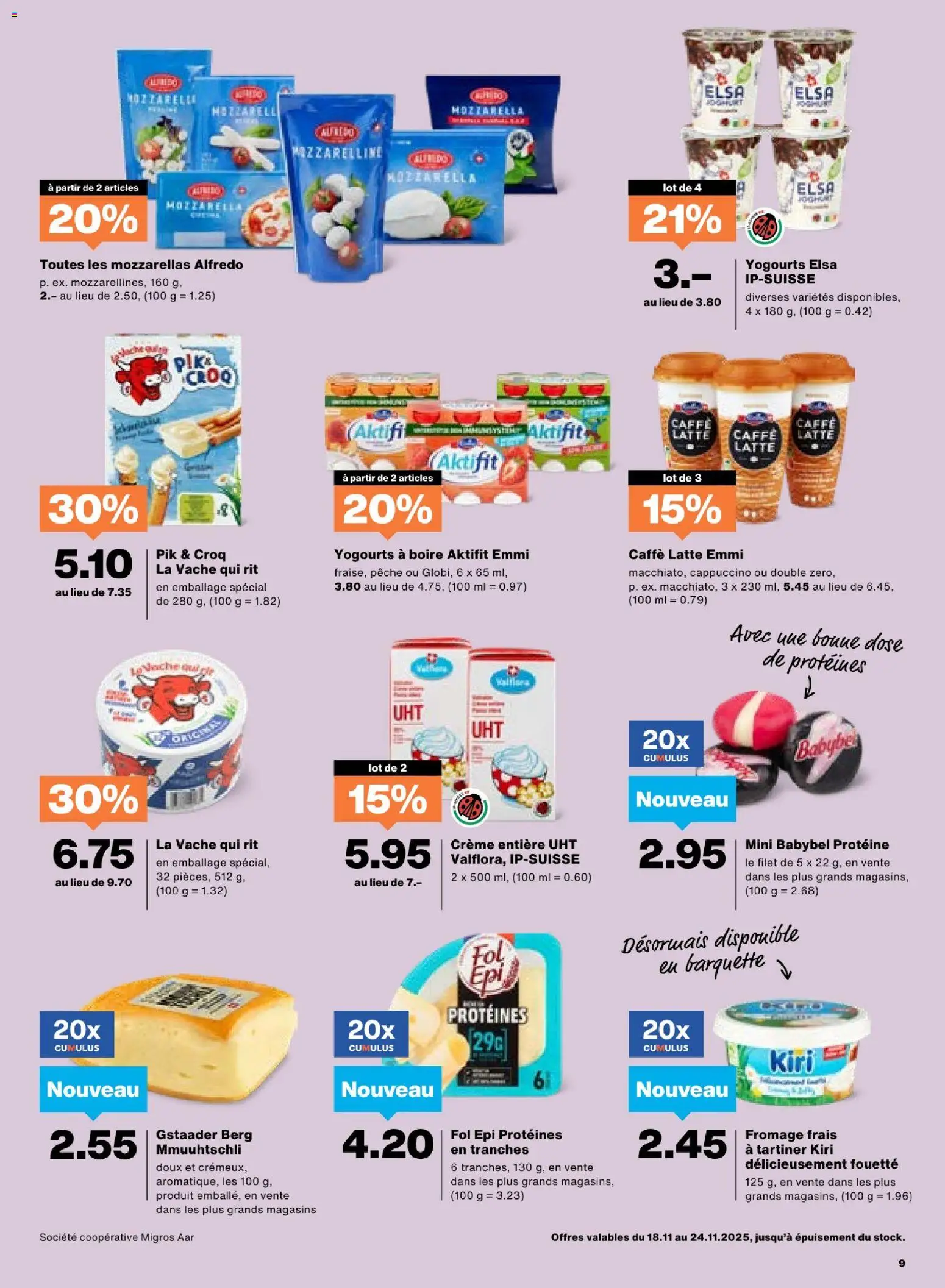 Migros Aktionen FR – gültig ab 18.11.2025 | Seite: 9 | Produkte: Creme