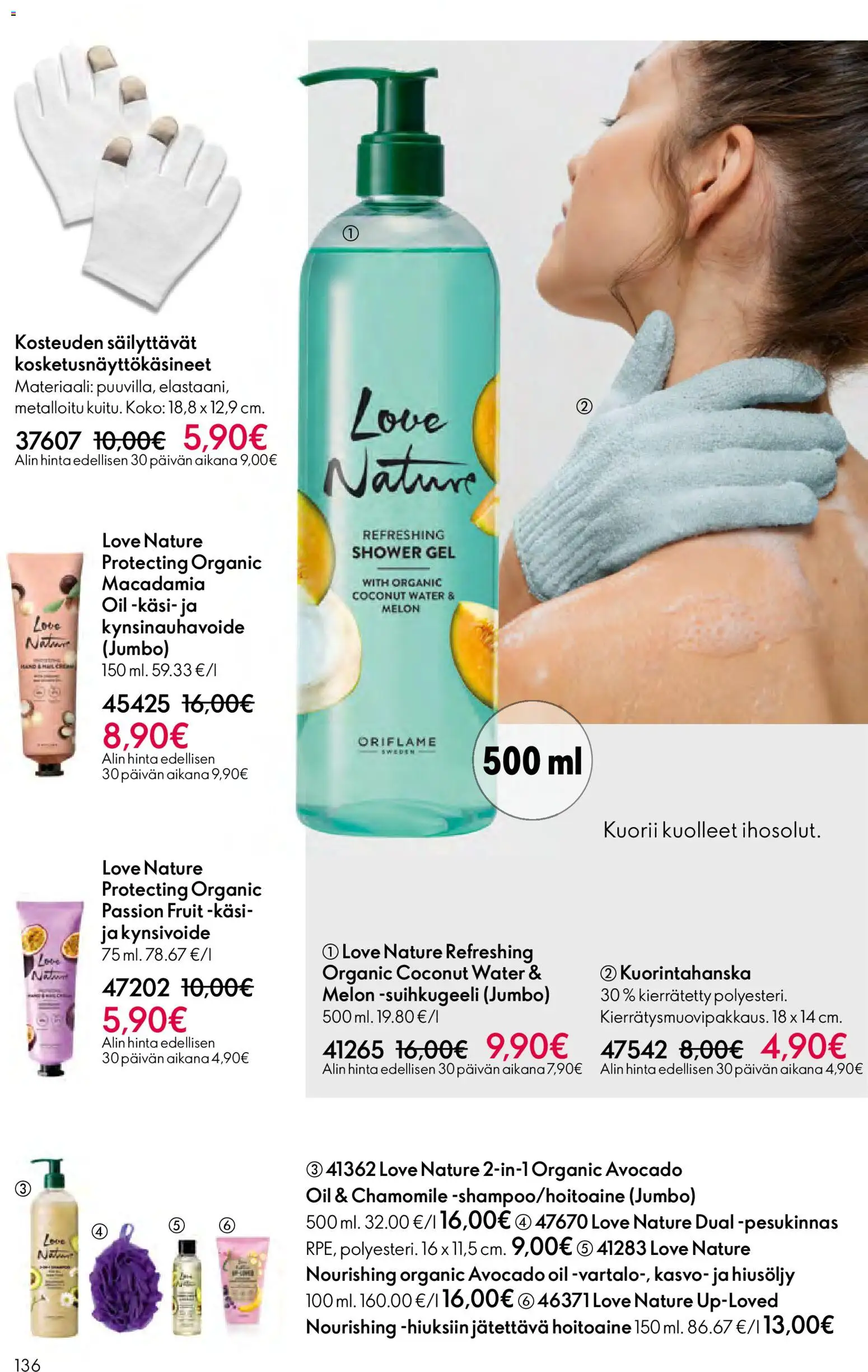 Oriflame - Esite 02 – voimassa 28.01.2026 alkaen | Sivu: 136 | Tuotteet: Shampoo, Hoitoaine, Hiusöljy, Suihkugeeli