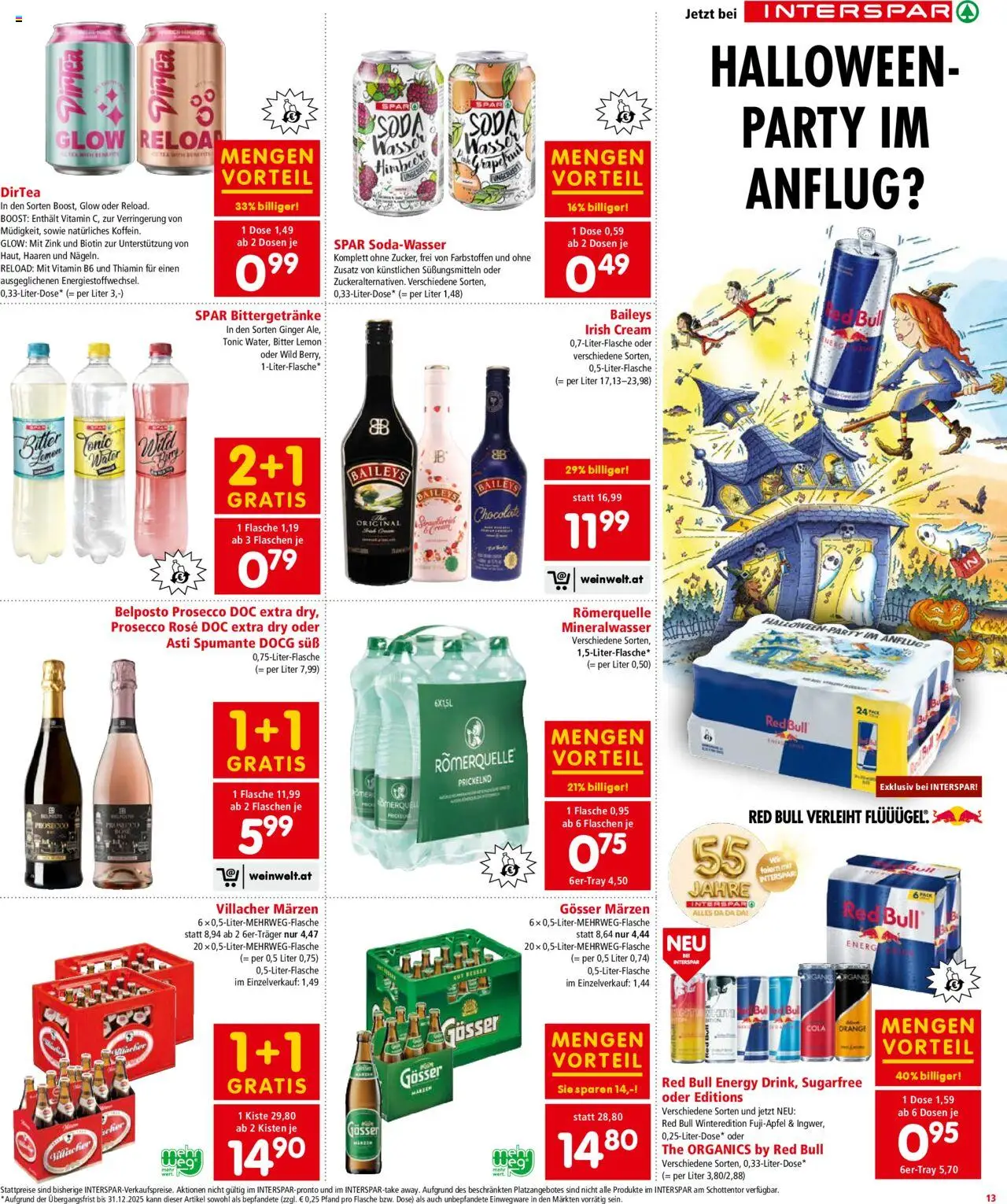 Interspar Flugblatt - Kärnten gültig ab 23.10.2025 | Seite: 13 | Produkte: Grapefruit, Wasser, Himbeere