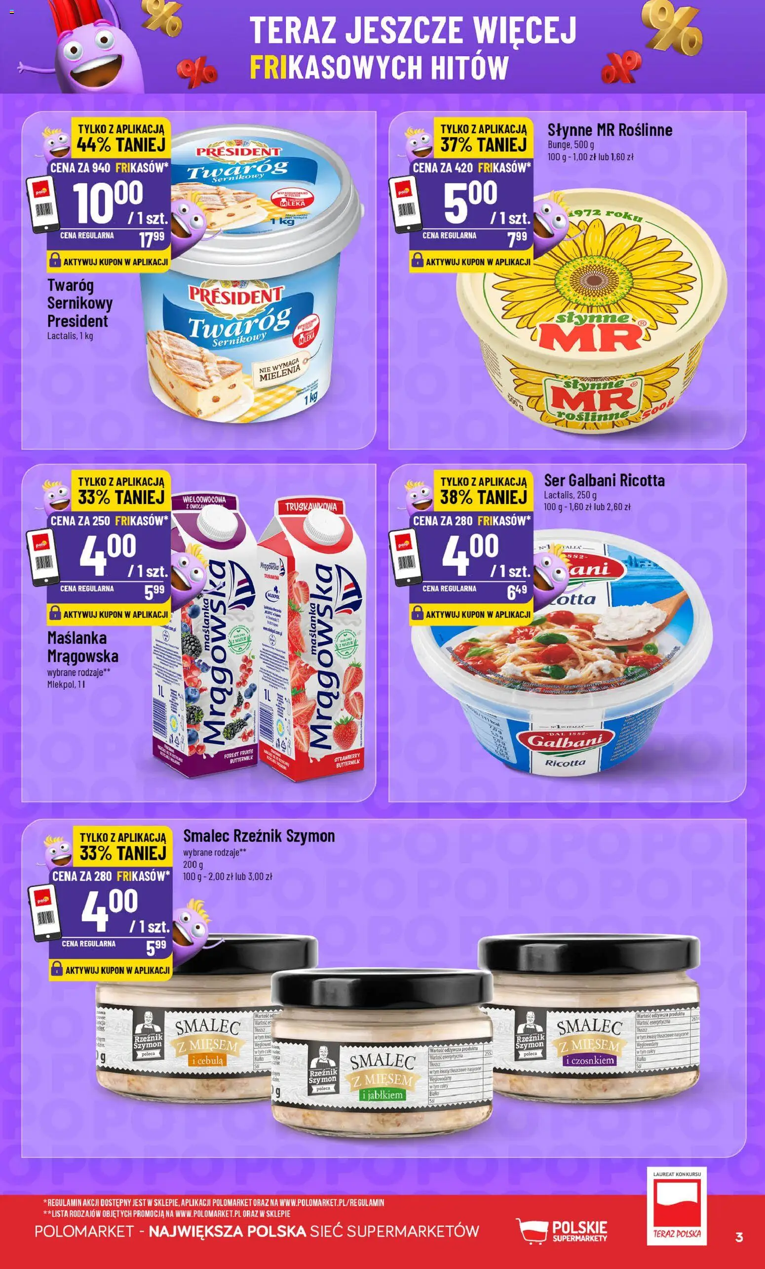 POLOmarket Gazetka - Frikasowe Hity od 21.01.2026 | Strona: 3 | Produkty: Mleka, Ser, Twaróg, Ricotta