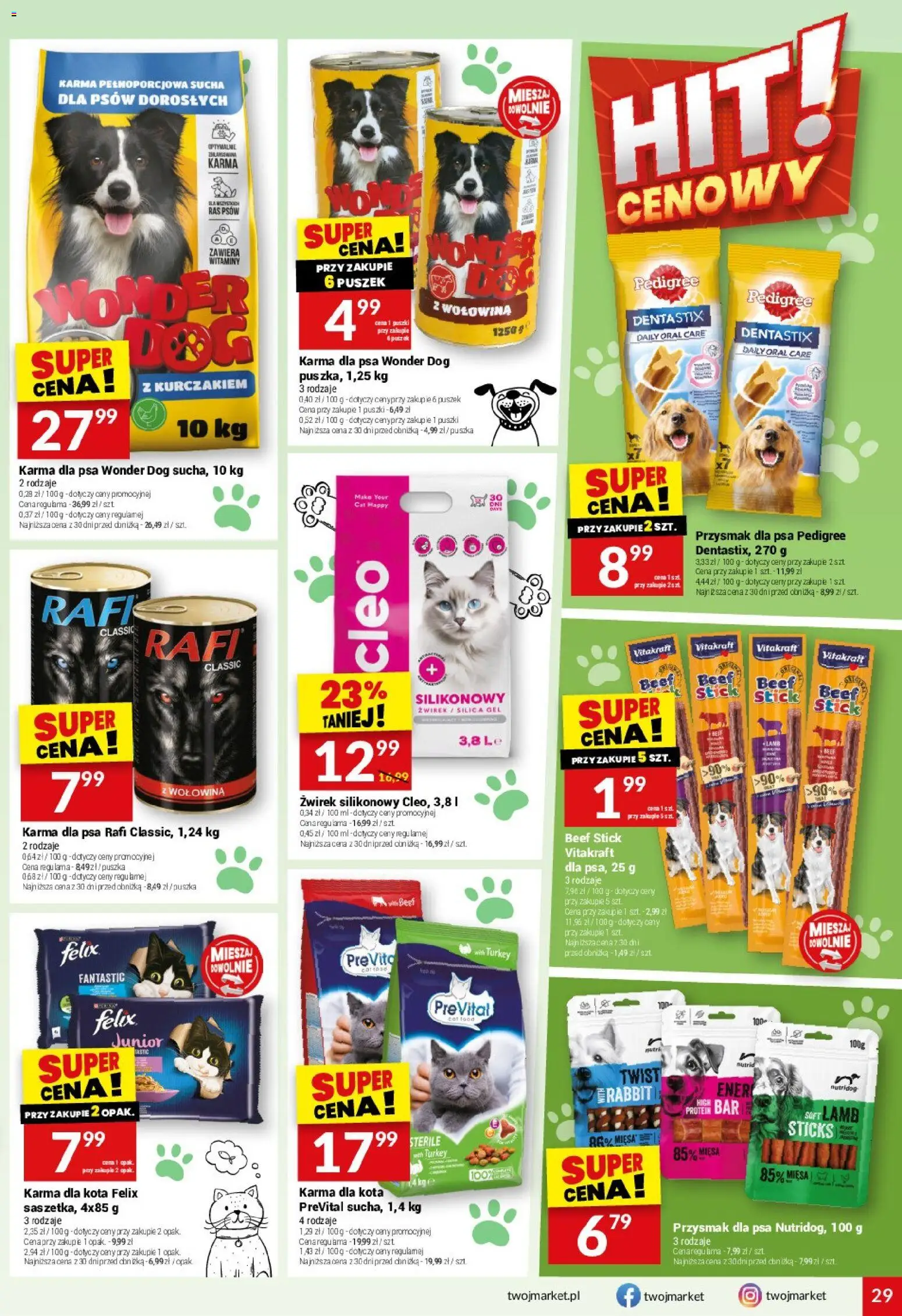 Twój Market Gazetka od 25.02.2026 | Strona: 29 | Produkty: Pedigree, Karma dla kota, Karma dla psa, Wołowina