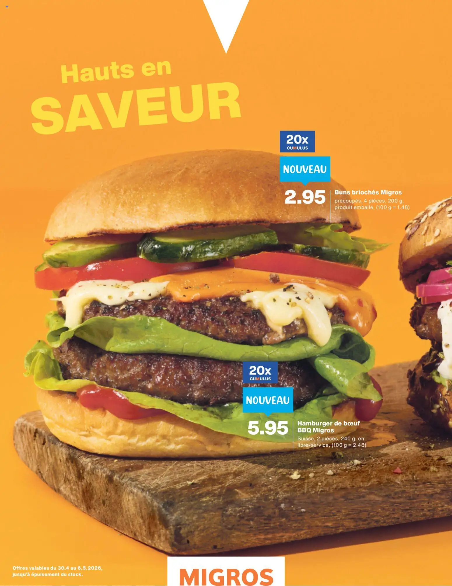 Migros aktionen Magazine FR – gültig ab 29.04.2026 | Seite: 2 | Produkte: Burger
