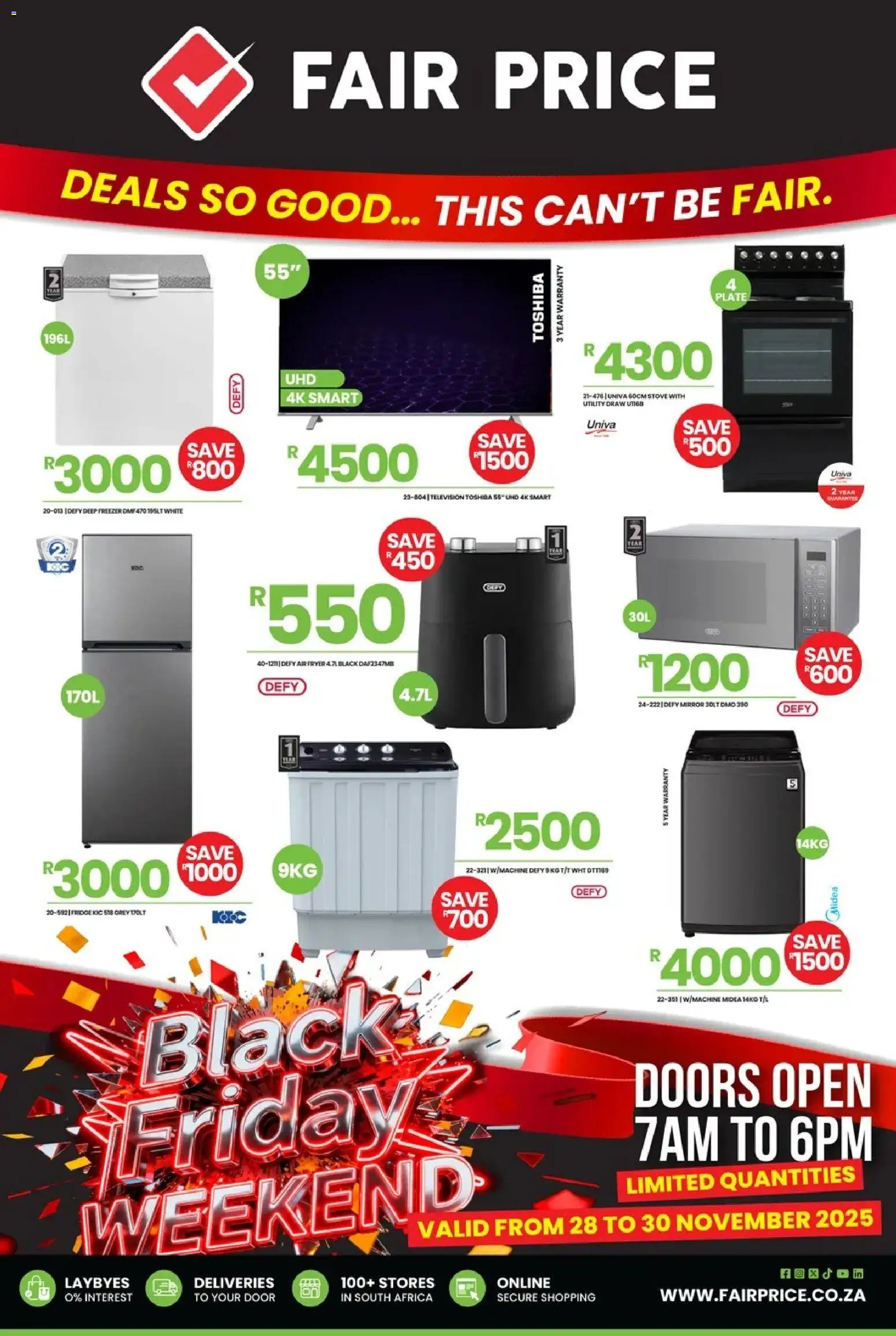 New Fair Price catalogue – valid from 28.11.2025 | Page: 1 | Products: Utility, Freezer, Plate, Mirror