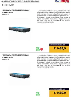 Anteprima del volantino Eurobrico Piscine Fuori Terra con Struttura catalogo valido a partire dal 23.07.2025 | Pagina: 18 | Prodotti: Scaletta, Top, Piscina, Terra