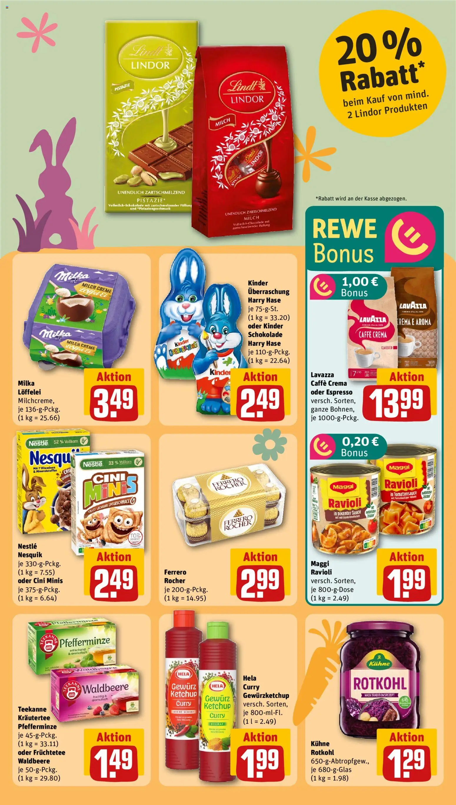 Rewe Prospekt 	 – gültig ab 30.03.2026 | Seite: 17 | Produkte: Lavazza, Ferrero rocher, Maggi, Milka
