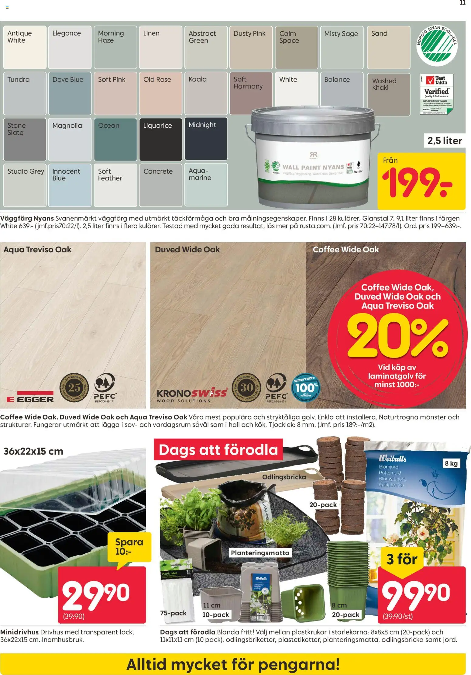 Rusta reklamblad aktuell från 02.02.2026 | Sida: 11 | Produkter: Blomjord, Häll