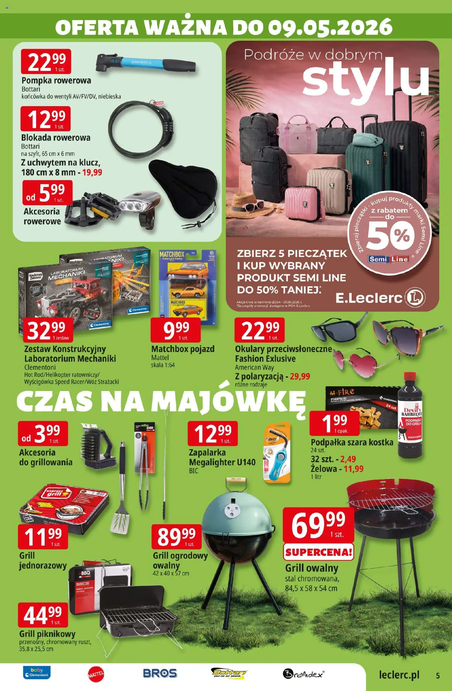 E.Leclerc gazetka - Tychy od 21.04.2026 | Strona: 5 | Produkty: Okulary, Grill, Okulary przeciwsłoneczne