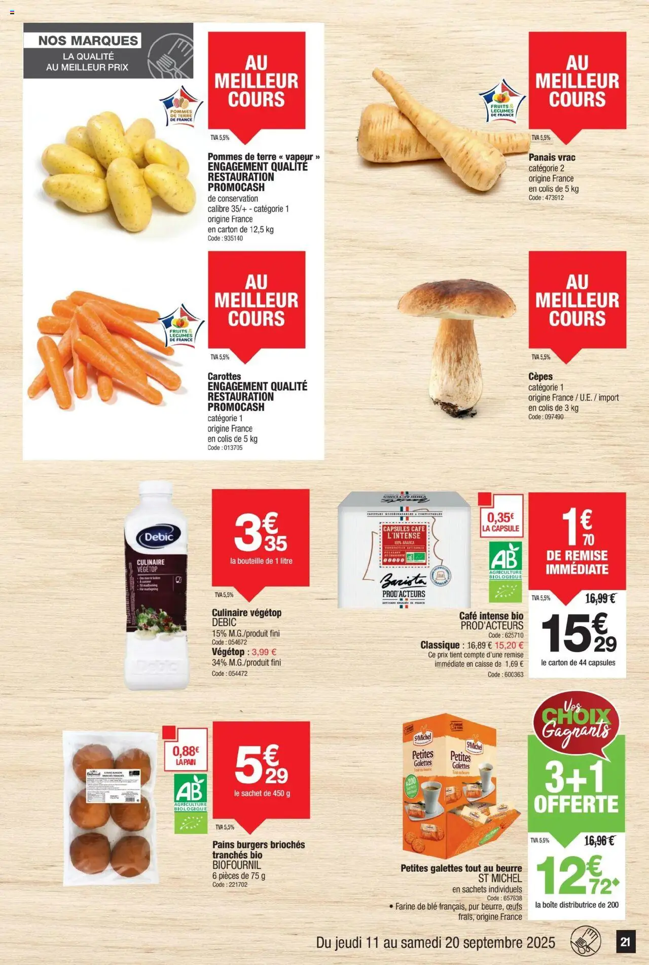  | Page: 21 | Produits: Farine de ble, Farine, Beurre, Pommes de terre