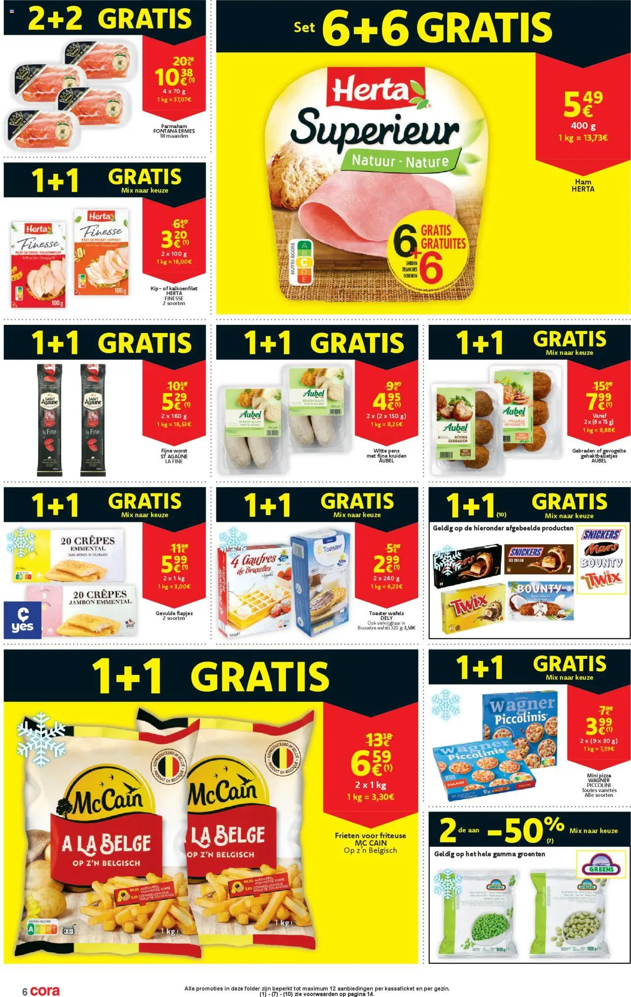 {H1} | Pagina: 6 | Producten: Wafels, Kip, Aardappel, Salami
