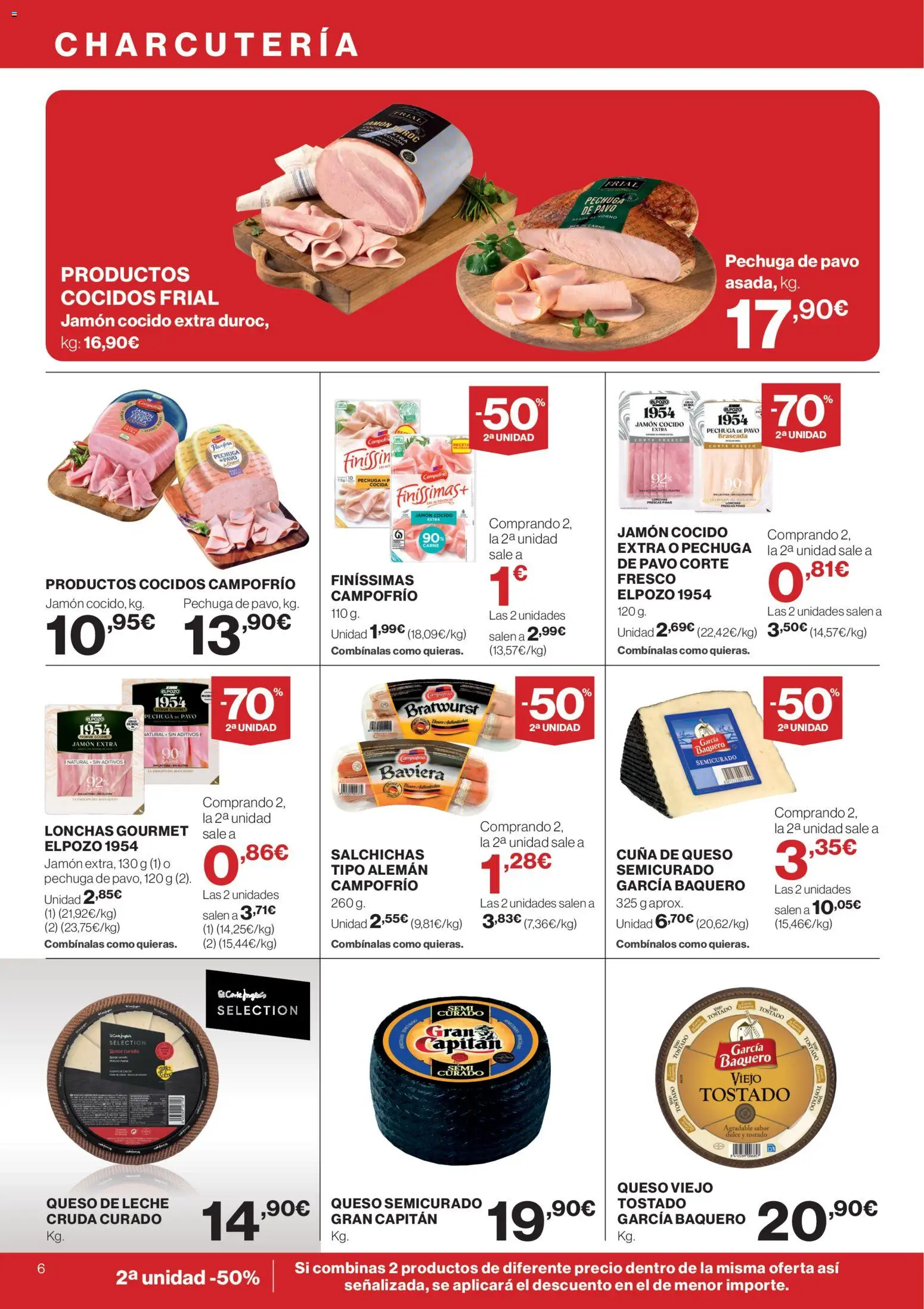 Supercor folleto │ válido desde el 25.03.2026 | Página: 6 | Productos: Leche, Queso, Jamón, Jamón cocido