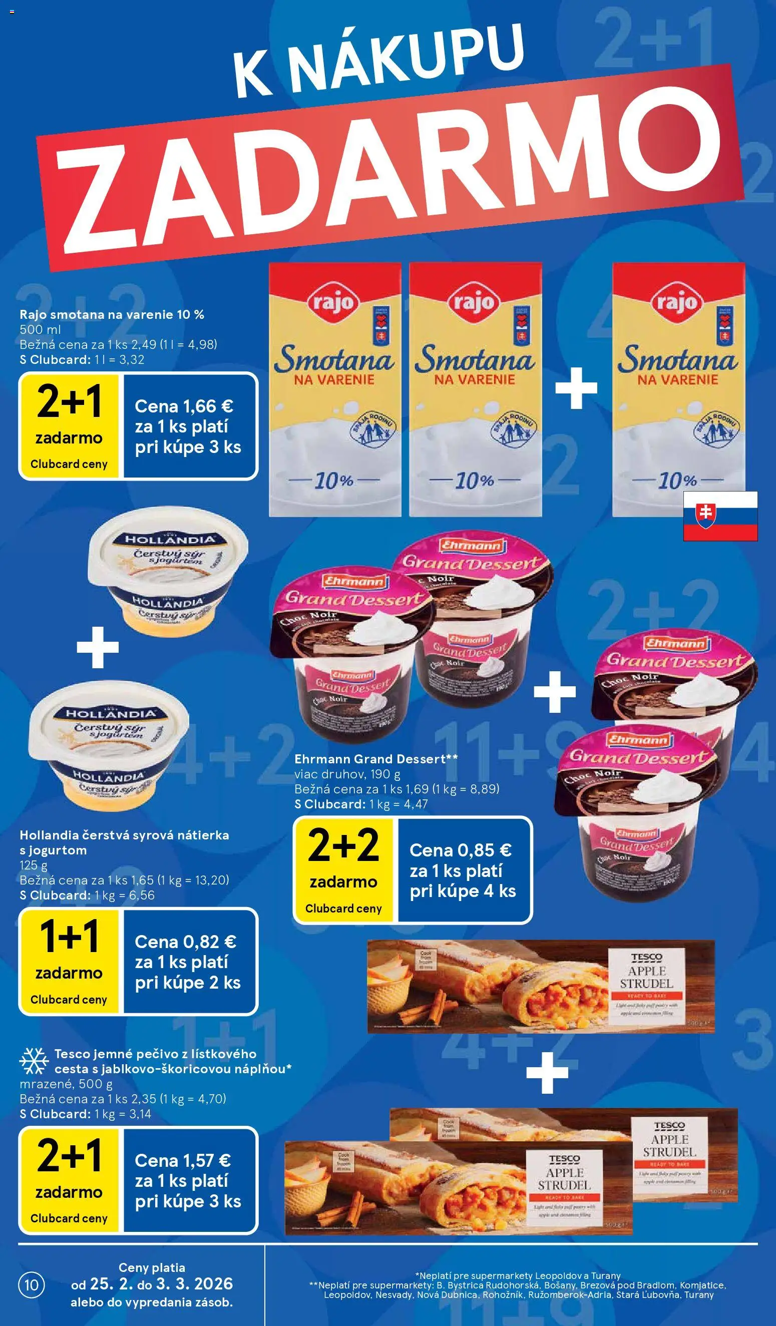 Nové Tesco akcie – leták je platný od 25.02.2026 | Strana: 10 | Produkty: Smotana, Apple