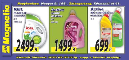 Magnetic - Óriásplakátok - amely érvényes a következő dátumtól: 01.02.2026 | Oldal: 5 | Termékek: Mosógél, Öblítő, WC