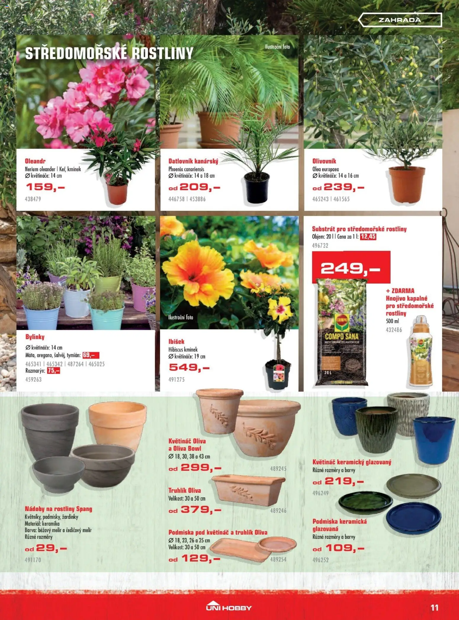 Uni Hobby leták od 30.04.2026 | Strana: 11 | Produkty: Květináče, Substrát, Rostliny, Barvy