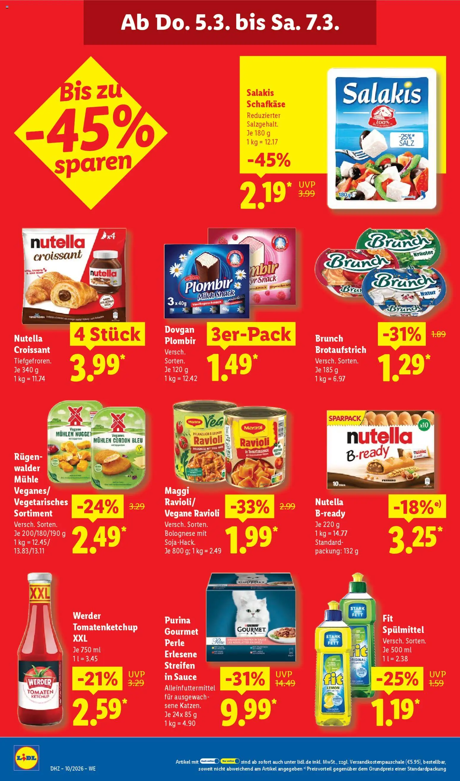 Lidl Německo leták od 02.03.2026 | Strana: 70 | Produkty: Gourmet, Croissant, Ravioli, Plombir