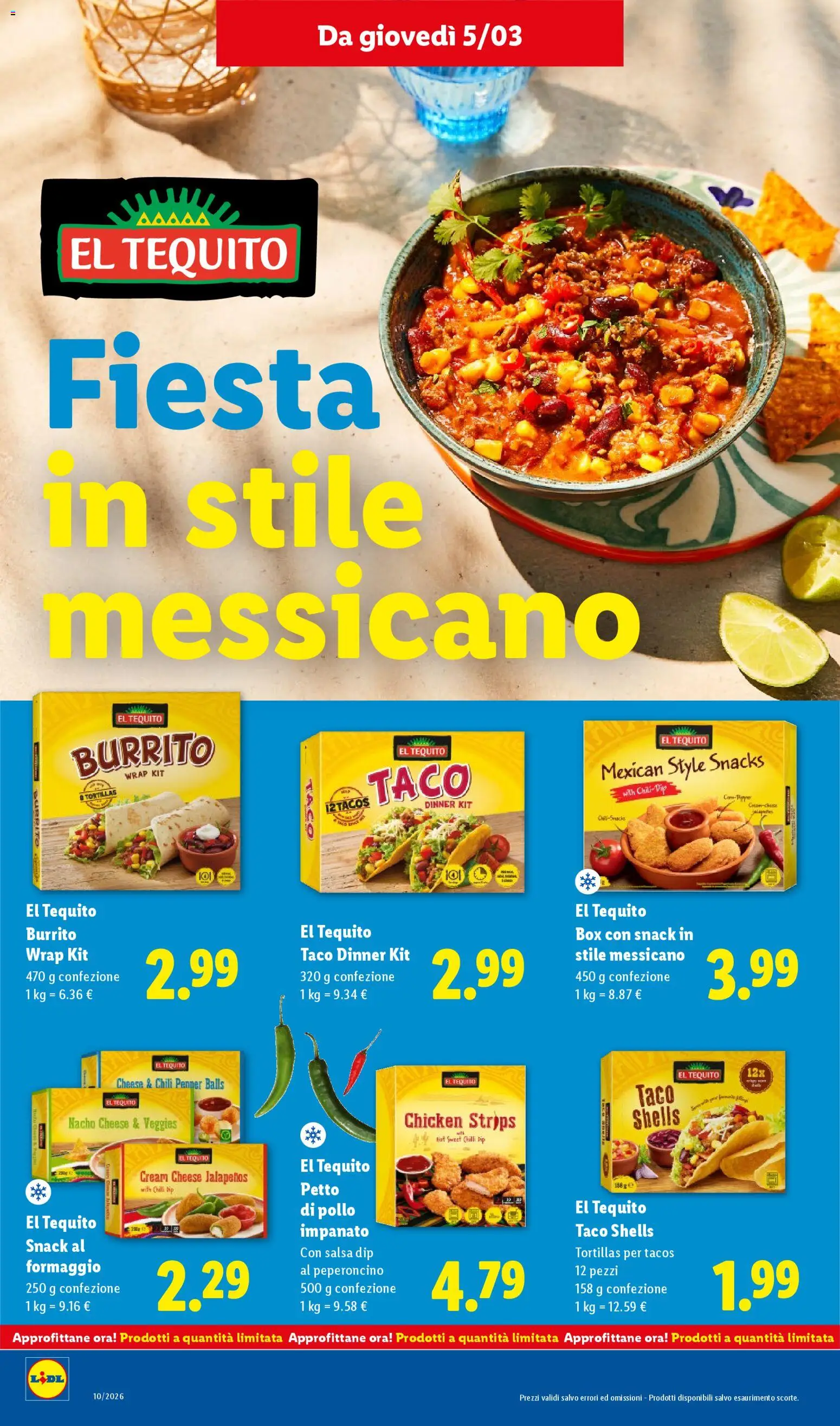 Volantino Lidl del 02.03.2026 | Pagina: 28 | Prodotti: Petto di Pollo, Pollo, Salsa, Tortillas
