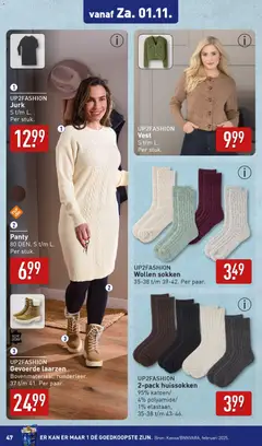 Aldi - Folder week 44 - Voorbeeld van een folder van Aldi, geldig van 27.10.2025 | Pagina: 47 | Producten: Vest, Sokken, Jurk, Panty