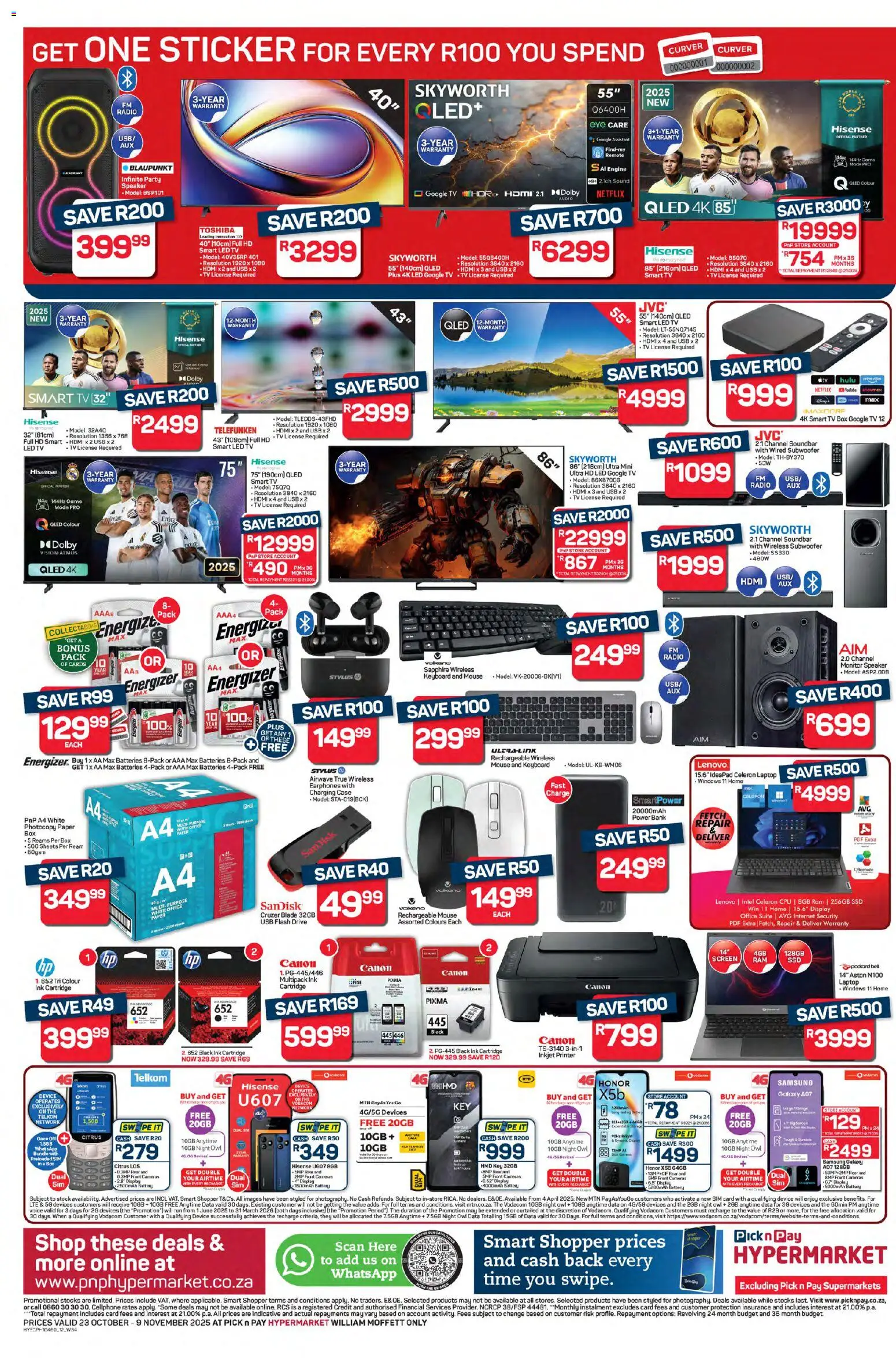 New Pick n Pay catalogue – valid from 23.10.2025 | Page: 12 | Products: Sim, Monitor, Speaker, USB