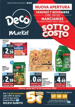 Anteprima del volantino Decò Nuova Apertura Marcianise catalogo valido a partire dal 07.11.2025