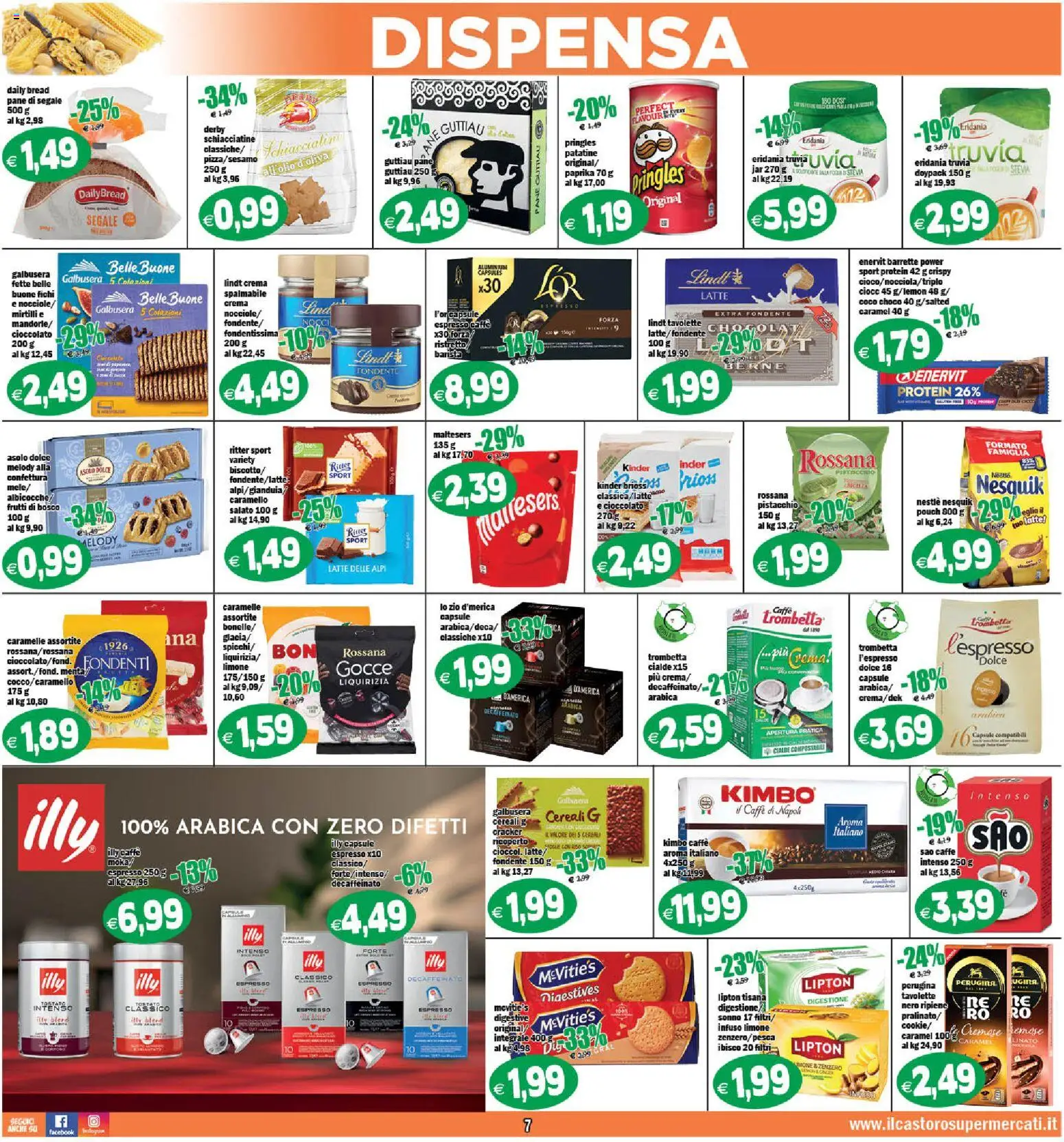 Volantino Il Castoro del 17.04.2026 | Pagina: 7 | Prodotti: Pane, Teglia, Latte, Limone